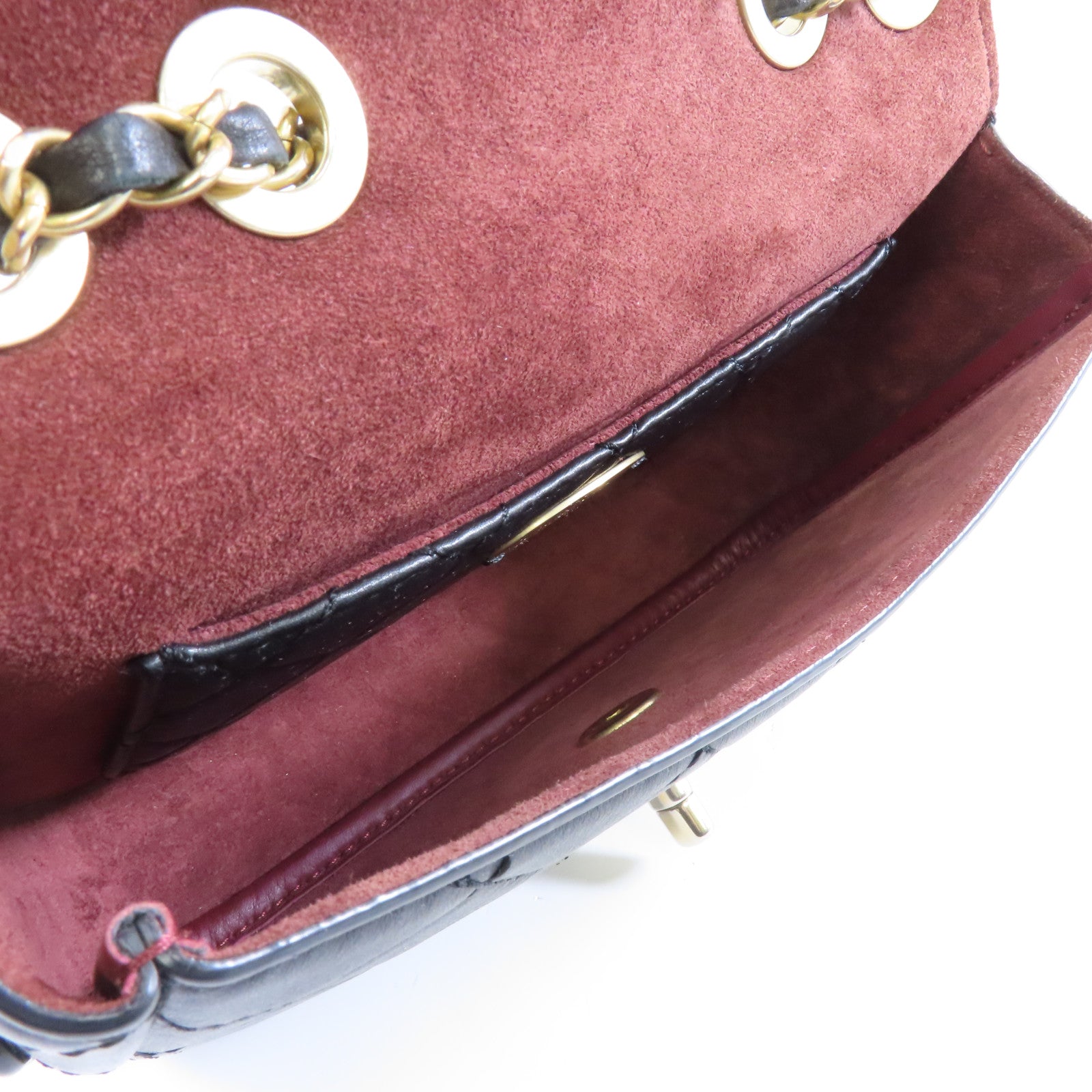CHANEL 【激減優惠】菱格牛皮皮革Chain Shoulder Bag金扣鏈帶肩背袋黑色