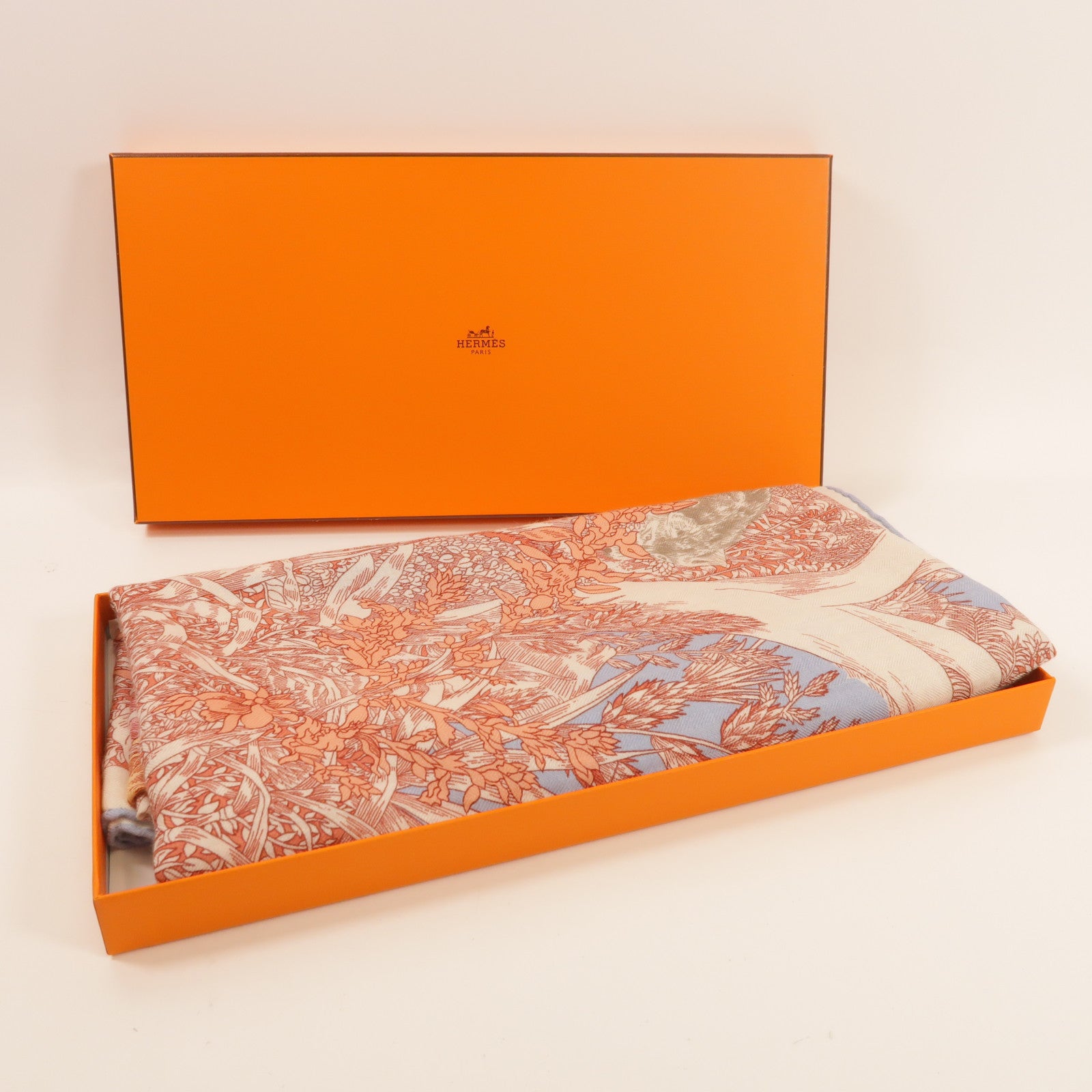 HERMES 羊絨/絲質Scarf圍巾