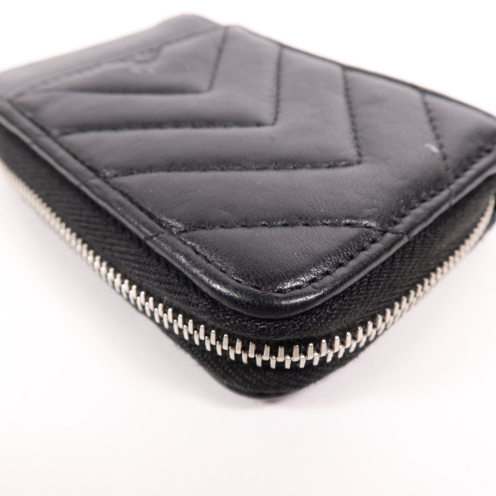 CHANEL 羊皮皮革Card Case銀扣卡片套