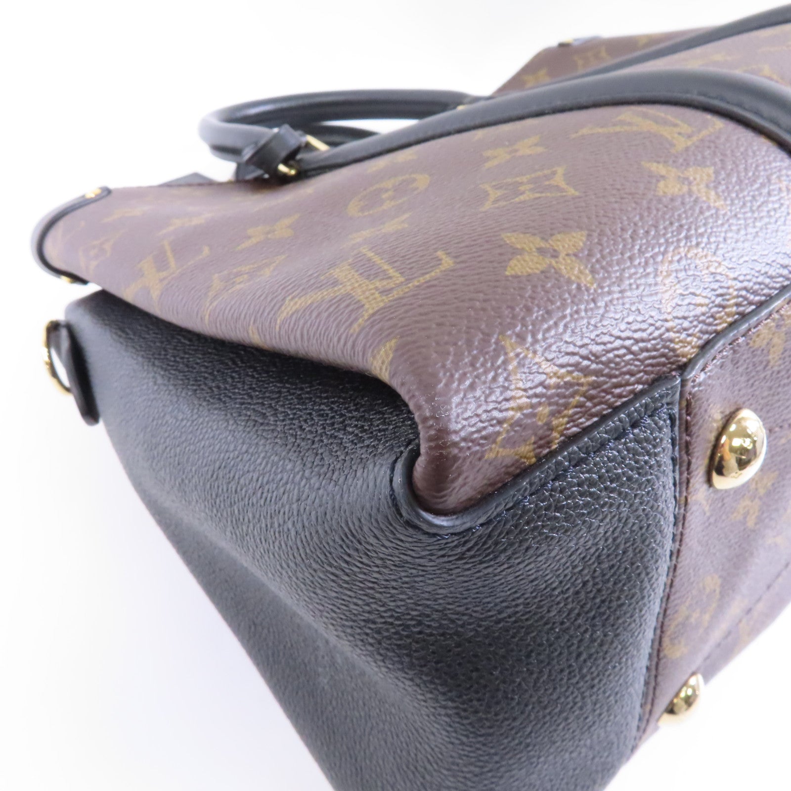 LOUIS VUITTON Monogram Soufflot MM金扣手挽肩背兩用袋啡色