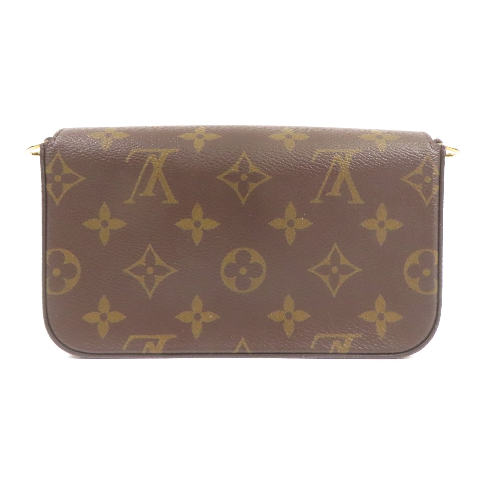 LOUIS VUITTON LV GHW Felicie Strap & Go Shoulder Bag M80091 Monogram Brown/Green