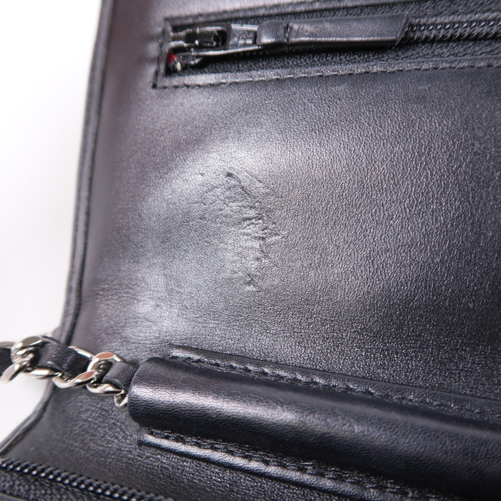 CHANEL【激減優惠】 牛皮皮革Cambon Wallet On Chain銀扣鏈帶肩背袋