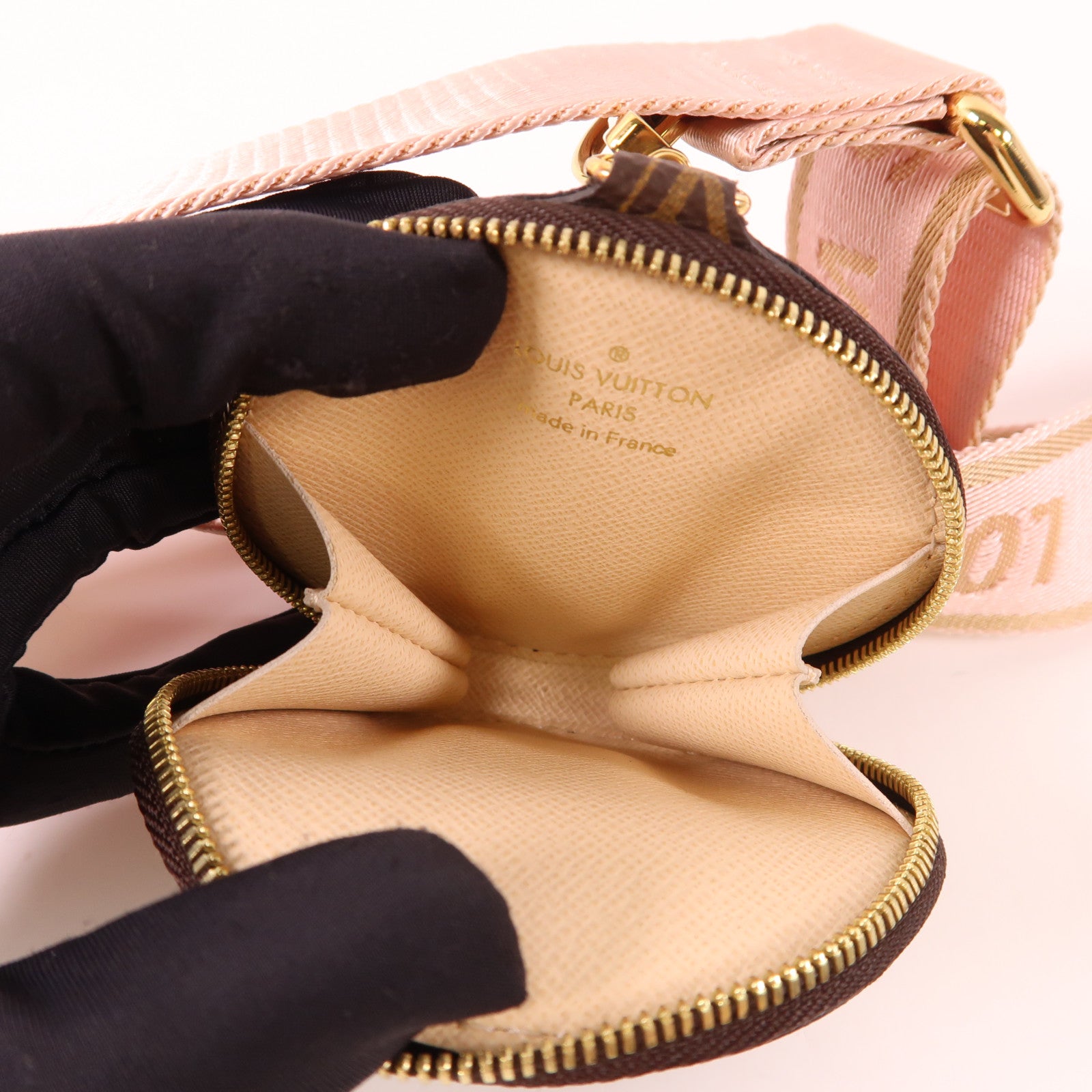 LOUIS VUITTON Monogram Multi Pochette Accessoires金扣手挽肩背兩用袋棕色