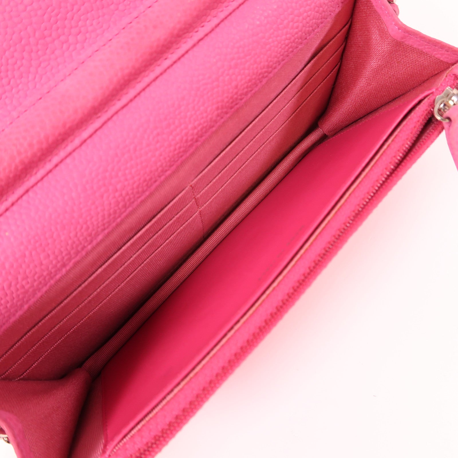 CHANEL 牛皮皮革WOC Wallet On Chain銀扣鏈帶肩背袋