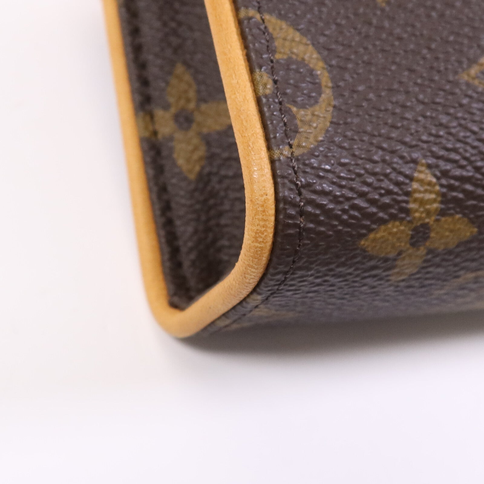 LOUIS VUITTON Monogram Pochette Florentine金扣腰包棕色
