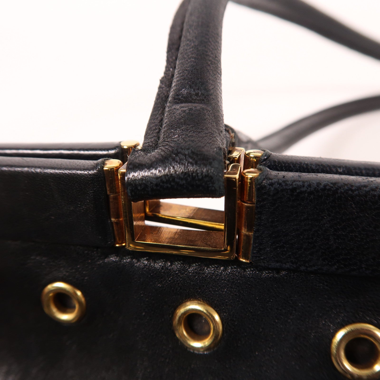 PRADA 牛皮皮革Shoulder Bag金扣肩背袋黑色
