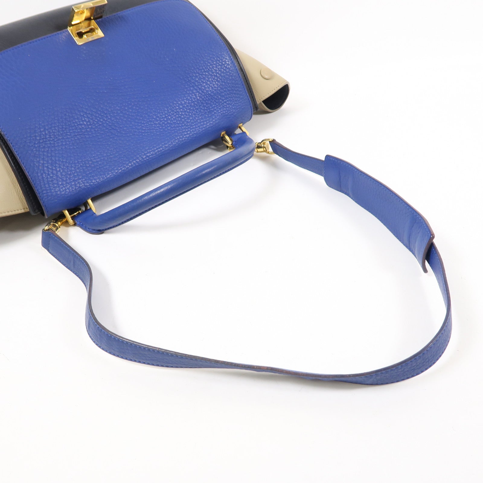 CELINE 牛皮皮革Trapeze金扣手挽肩背兩用袋