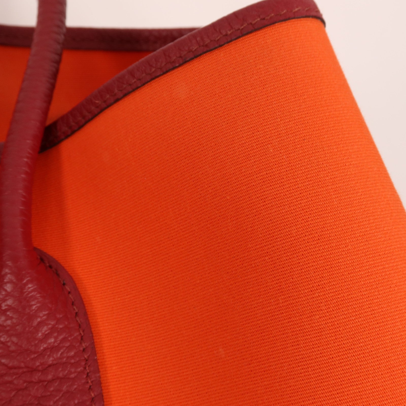 HERMES 帆布Garden Party PM銀扣手挽袋