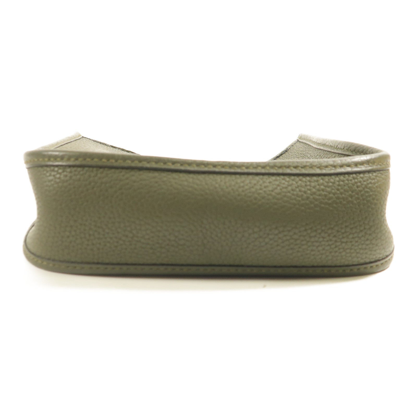 HERMES Clemence皮革Evelyne TPM銀扣肩背袋Vert Maquis