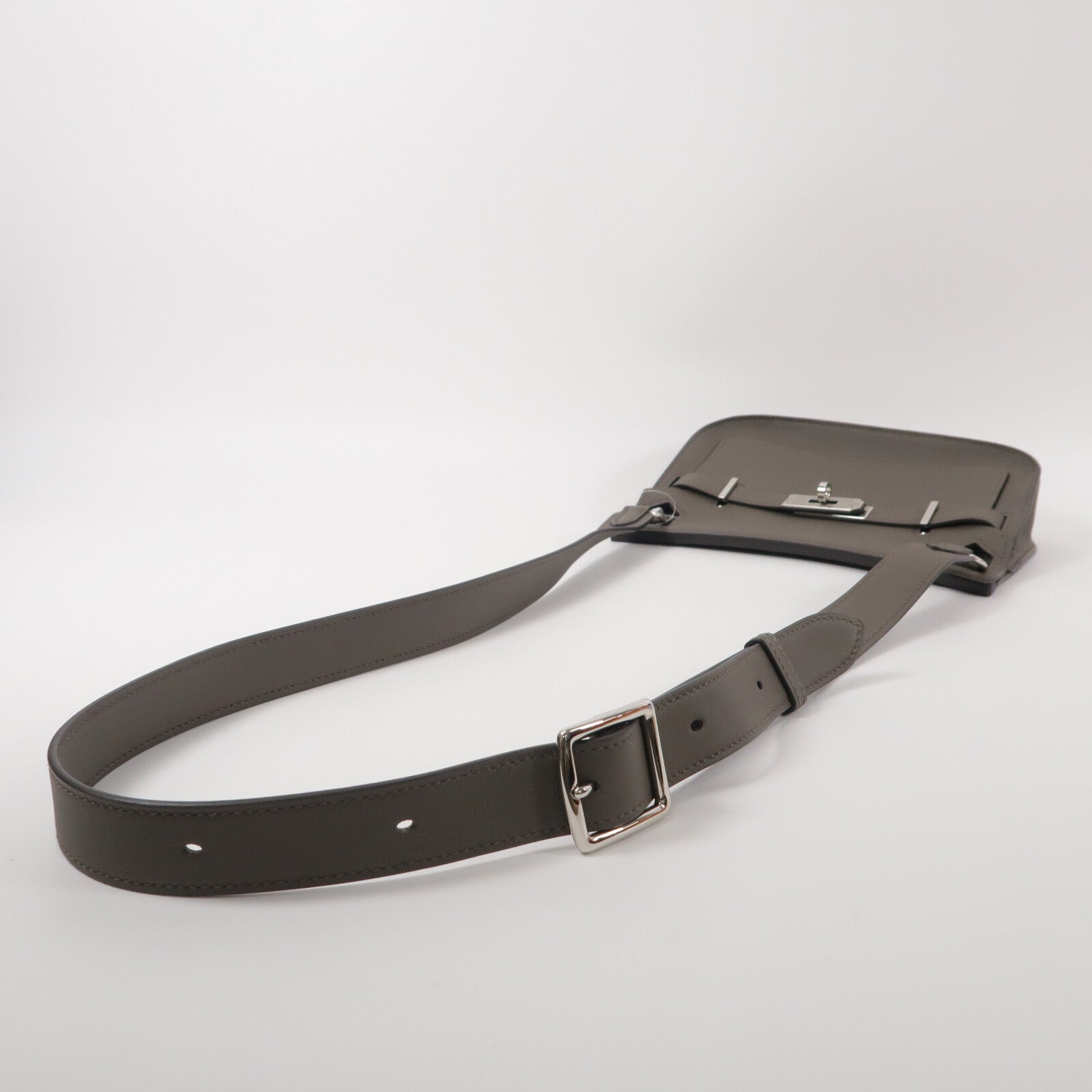 HERMES Swift皮革Mini Jypsiere肩背袋Etain
