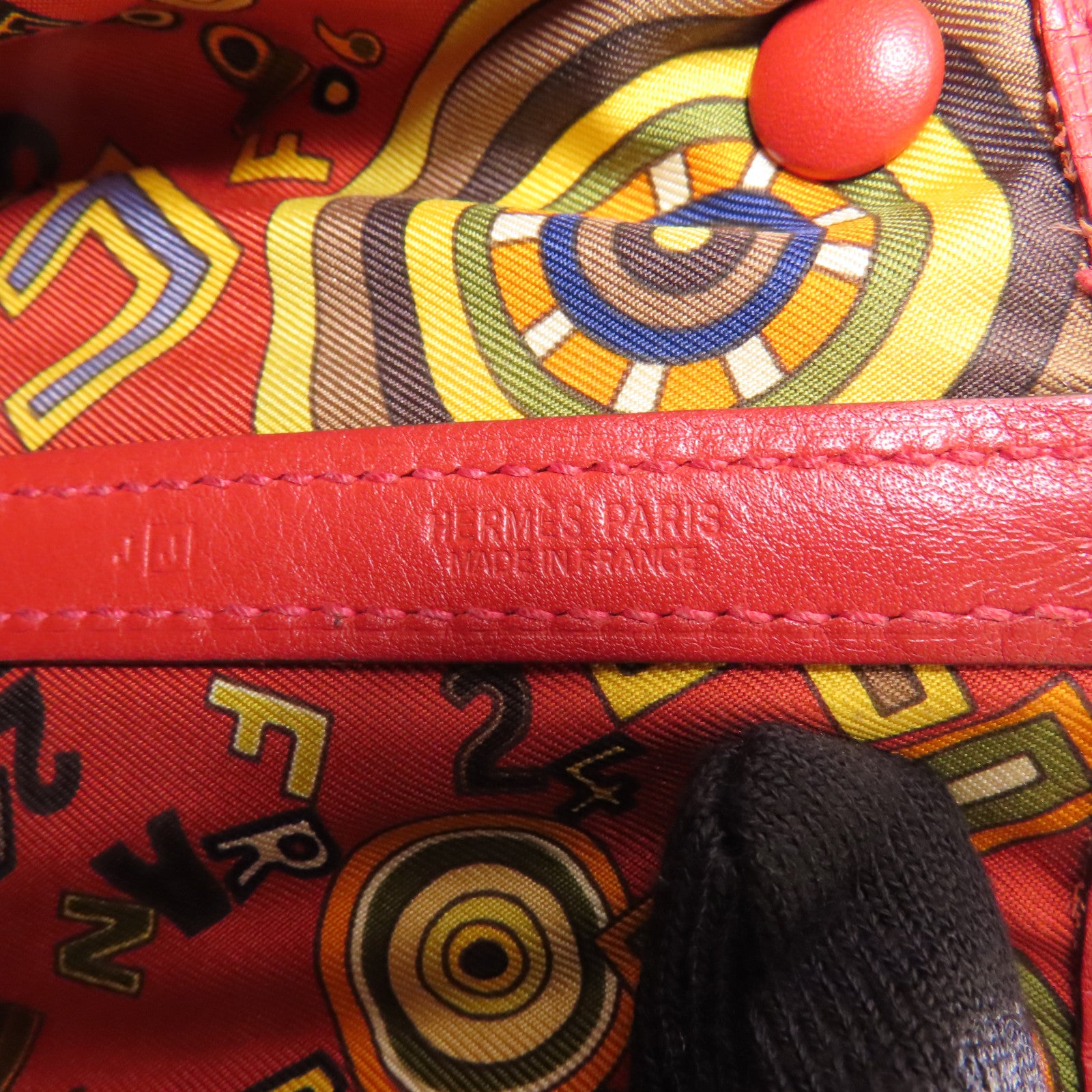 HERMES 皮革Twilly Garden Party TPM手挽袋Vermillon