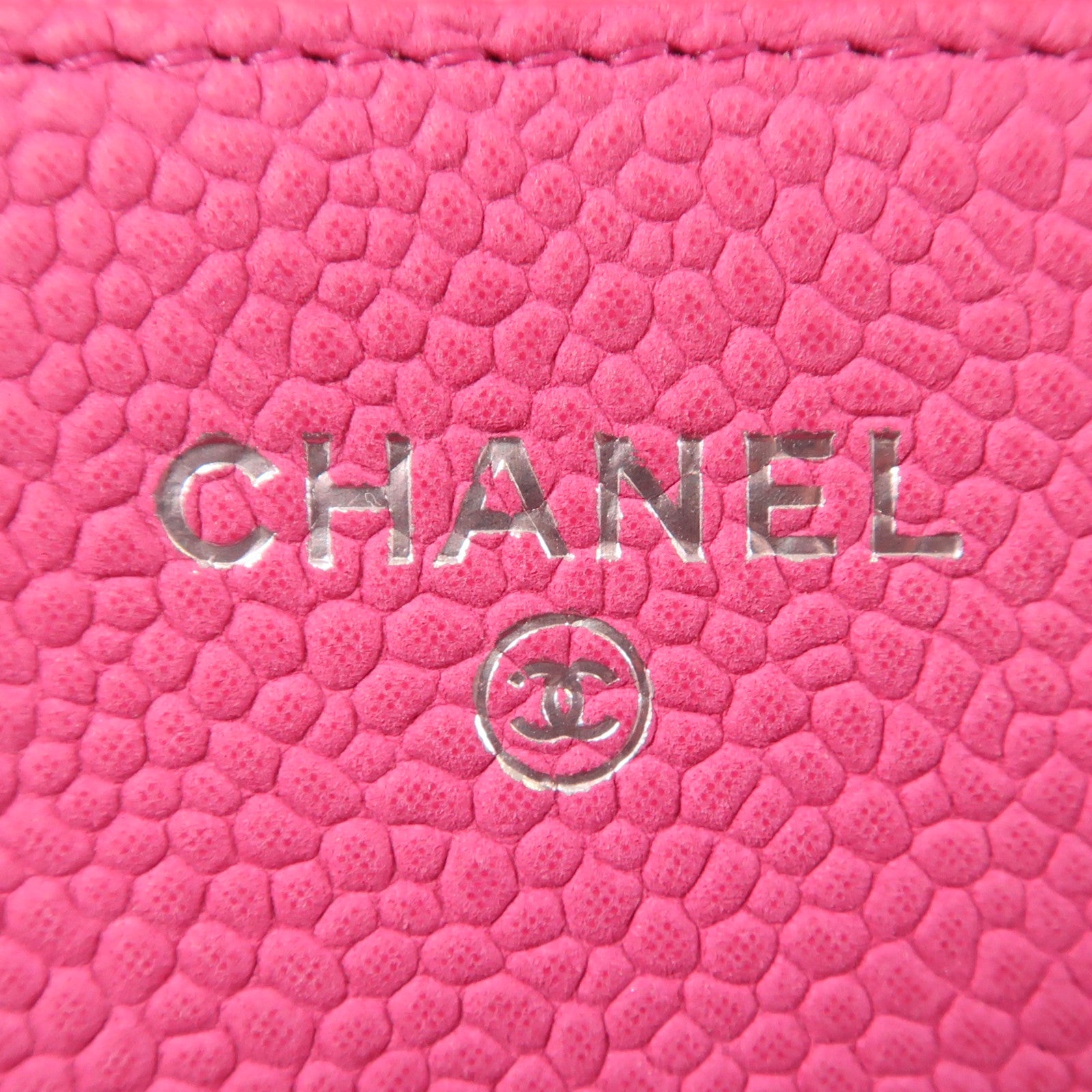 CHANEL 牛皮皮革WOC Wallet On Chain銀扣鏈帶肩背袋