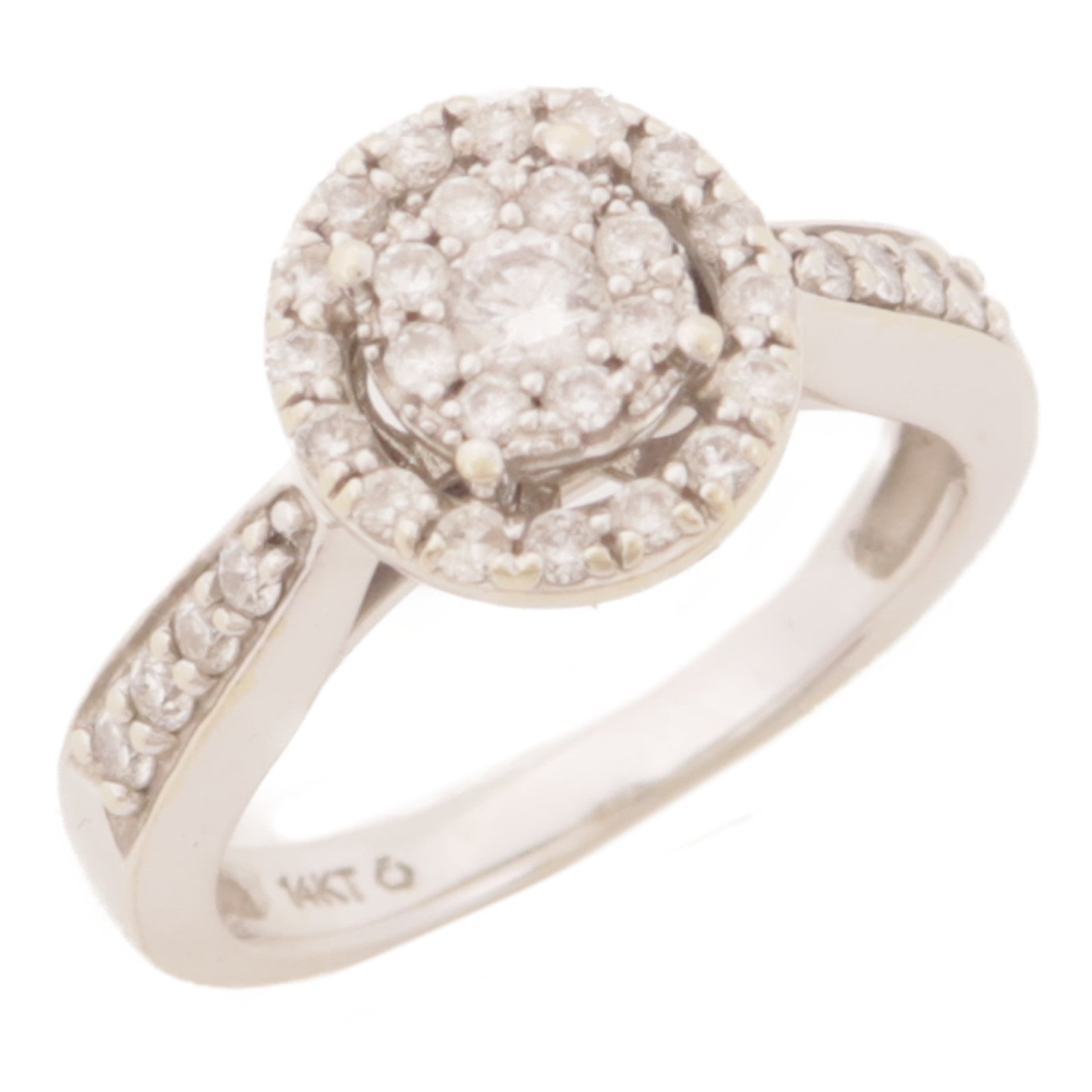 JEWELRY 14K白金/鑽石Diamon Ring戒指US#5.5