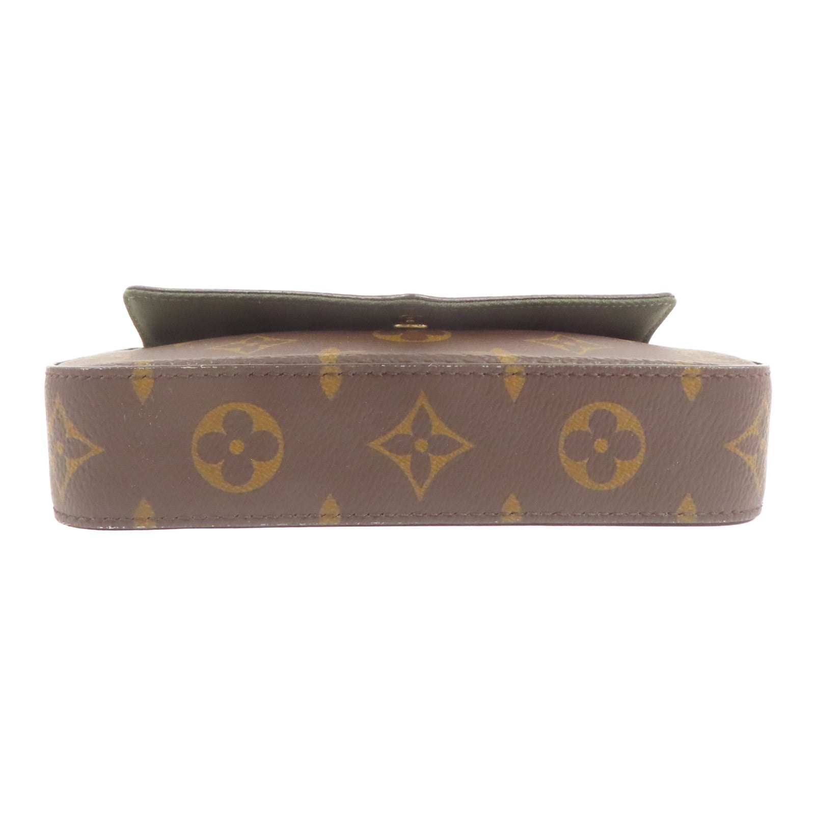 LOUIS VUITTON LV GHW Felicie Strap & Go Shoulder Bag M80091 Monogram Brown/Green