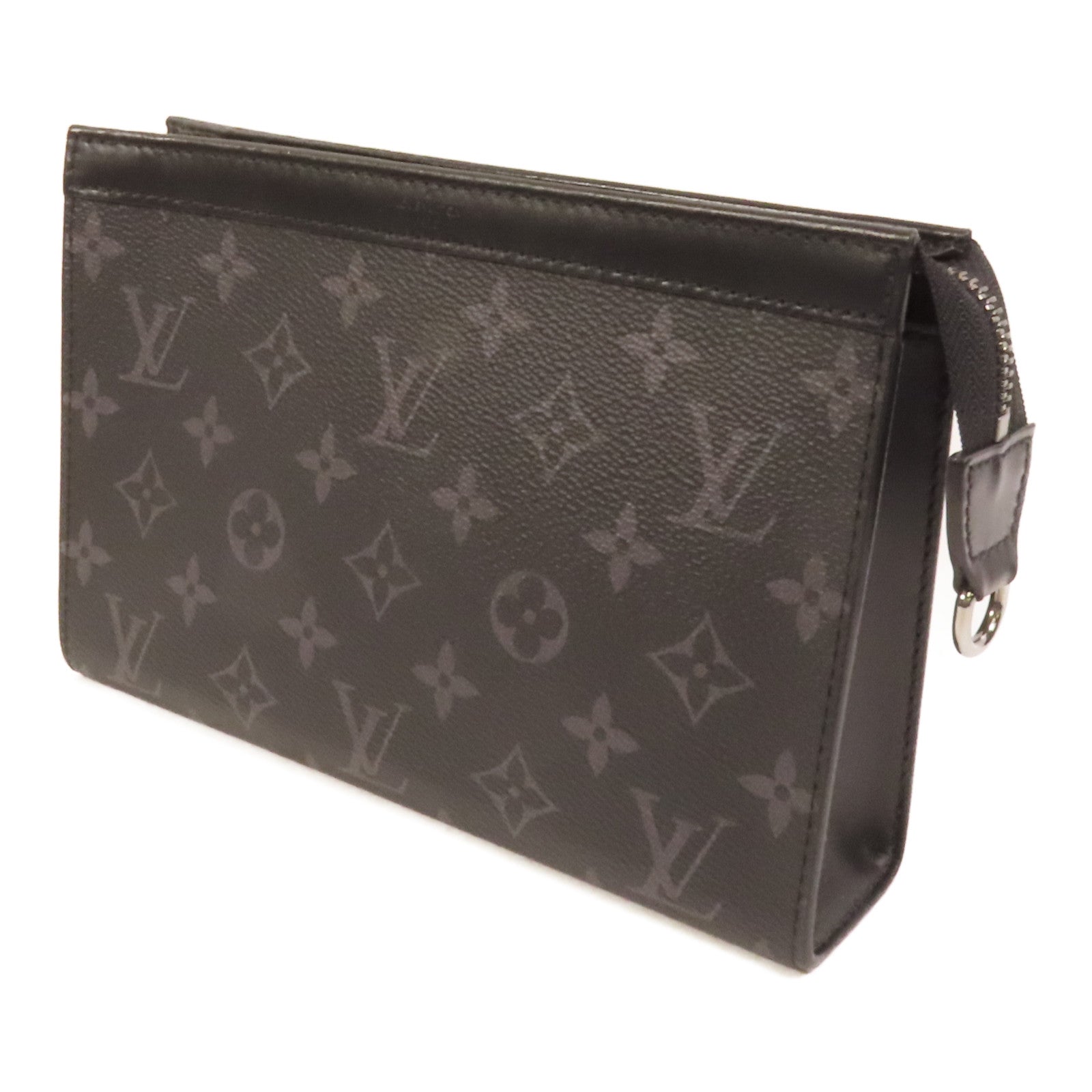 LOUIS VUITTON Monogram Eclipse Gaston銀扣肩背袋