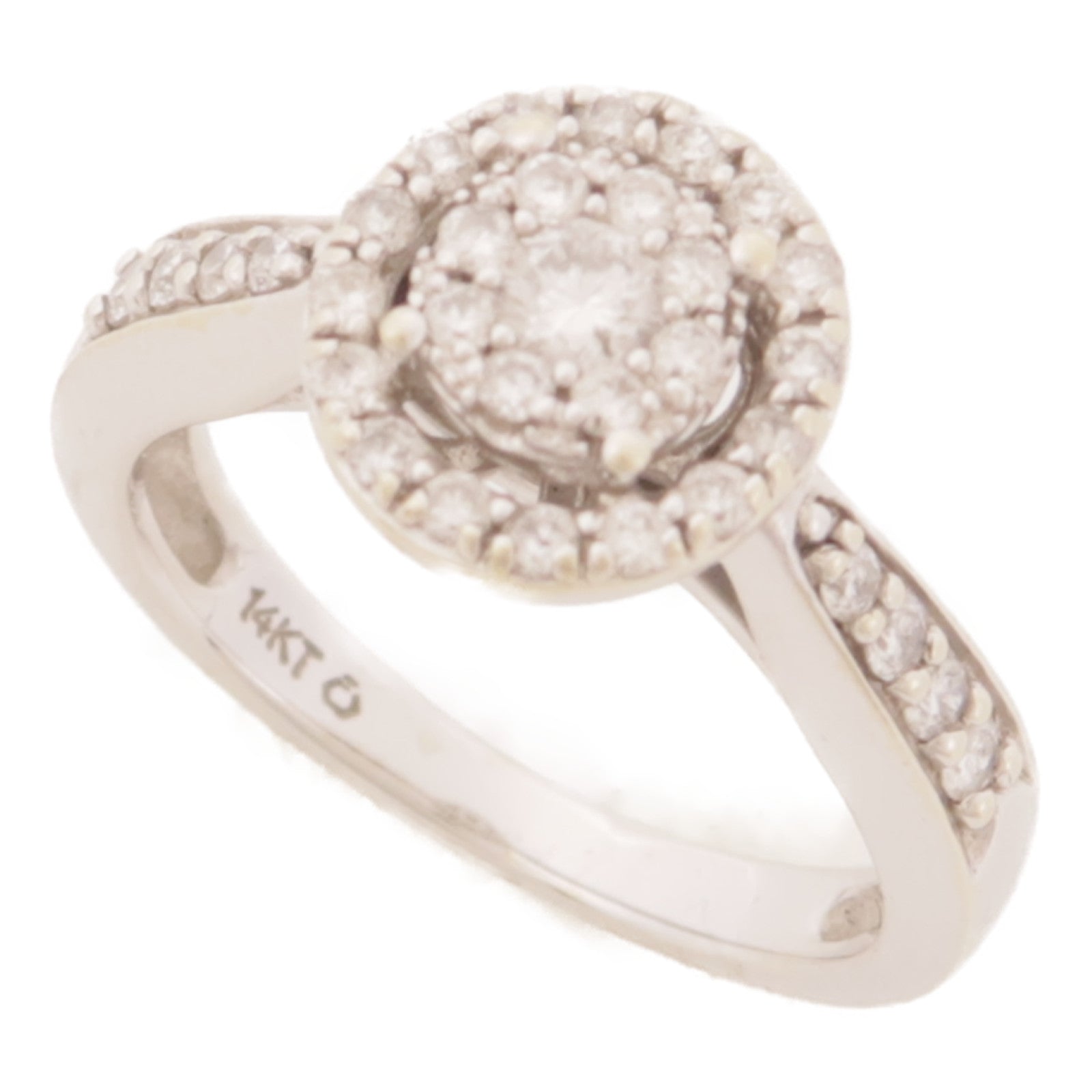 JEWELRY 14K白金/鑽石Diamon Ring戒指US#5.5