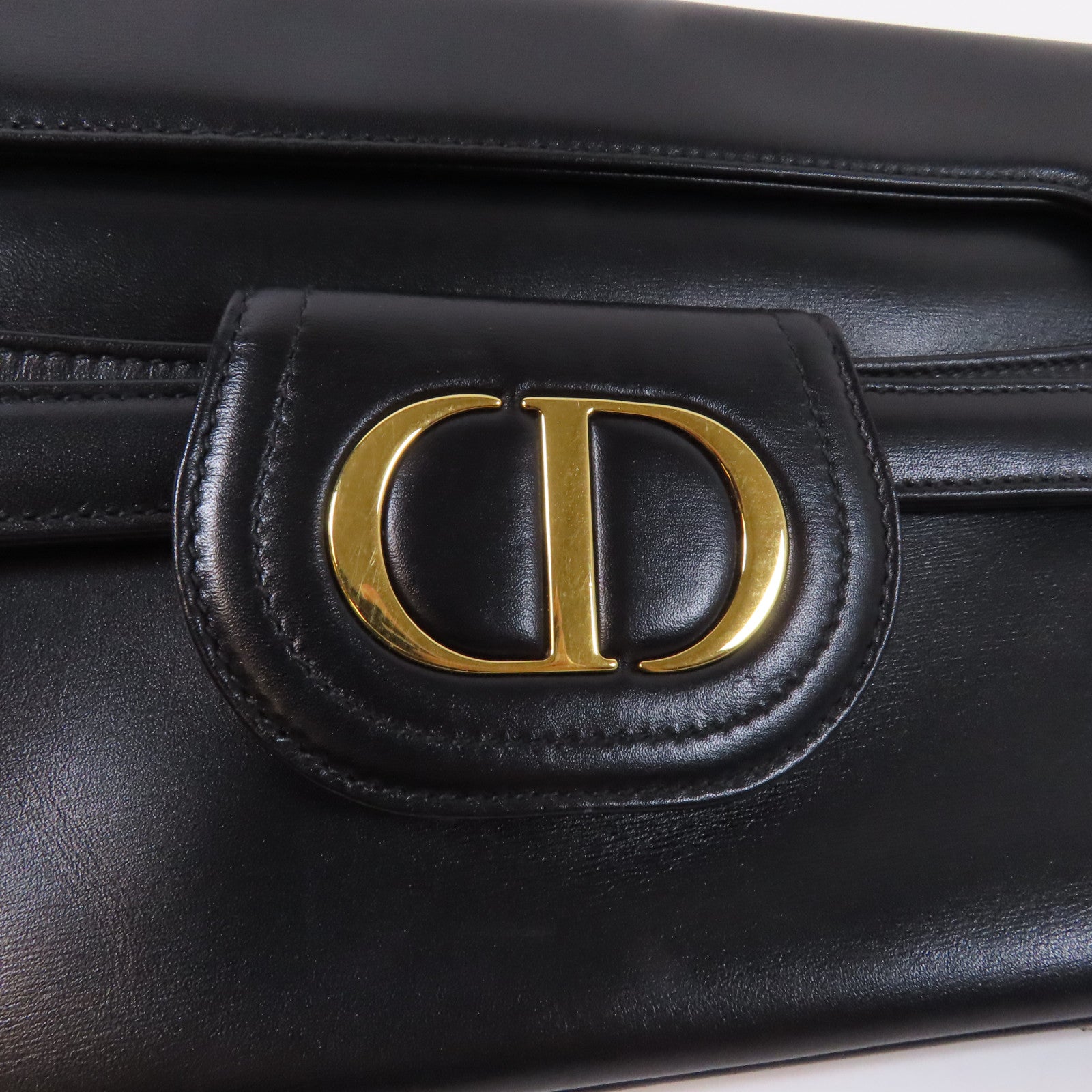 Dior Shanghai Product Double Chain Shoulder 2 Way Shoulder金扣鏈帶手挽肩背兩用袋黑色