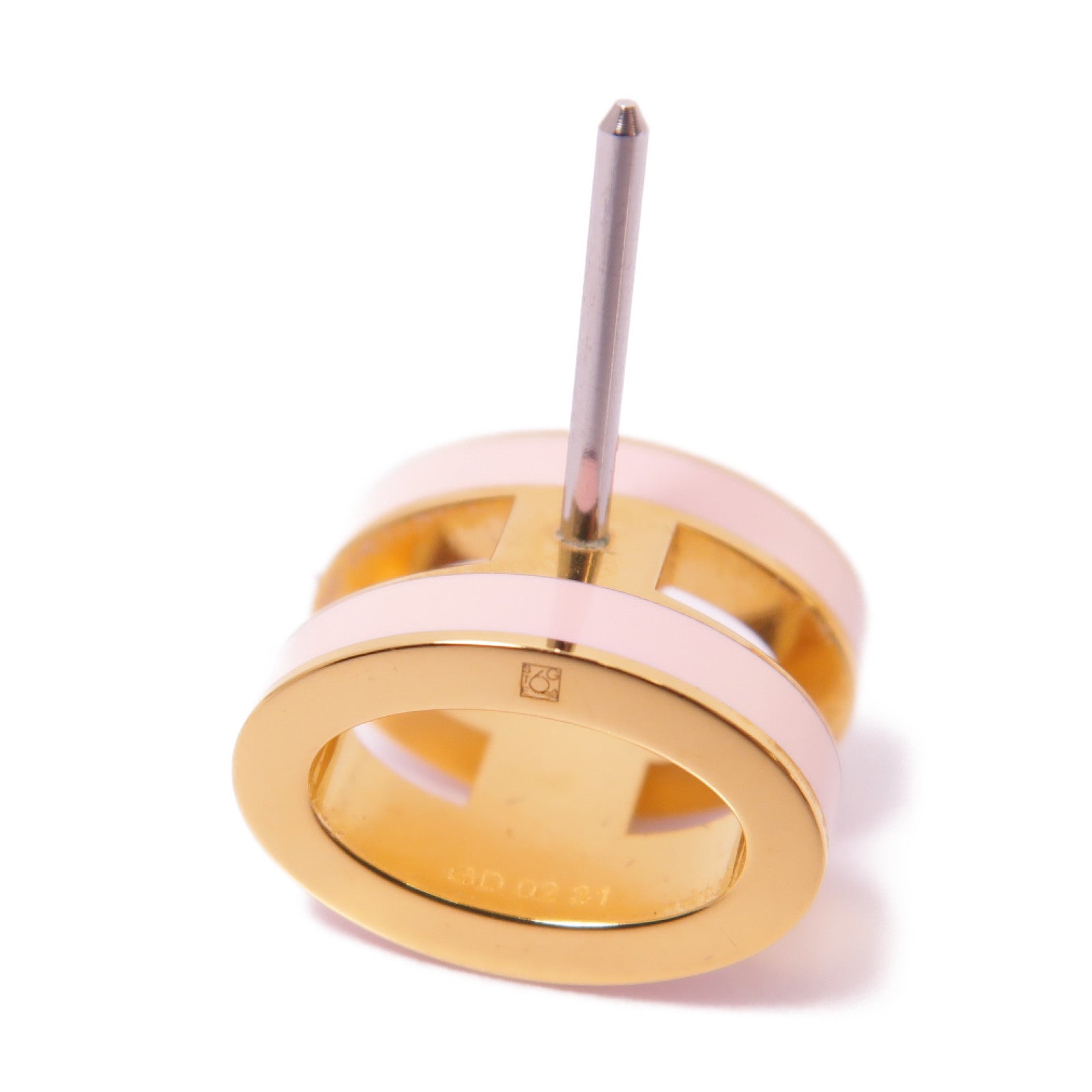 HERMES 金屬Pop H Earrings耳環粉紅色/金色