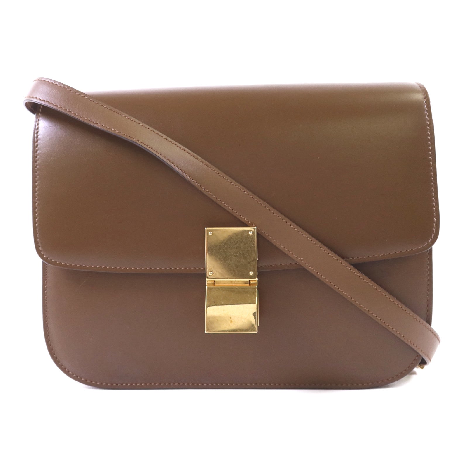 CELINE 牛皮皮革Classic Box金扣肩背袋