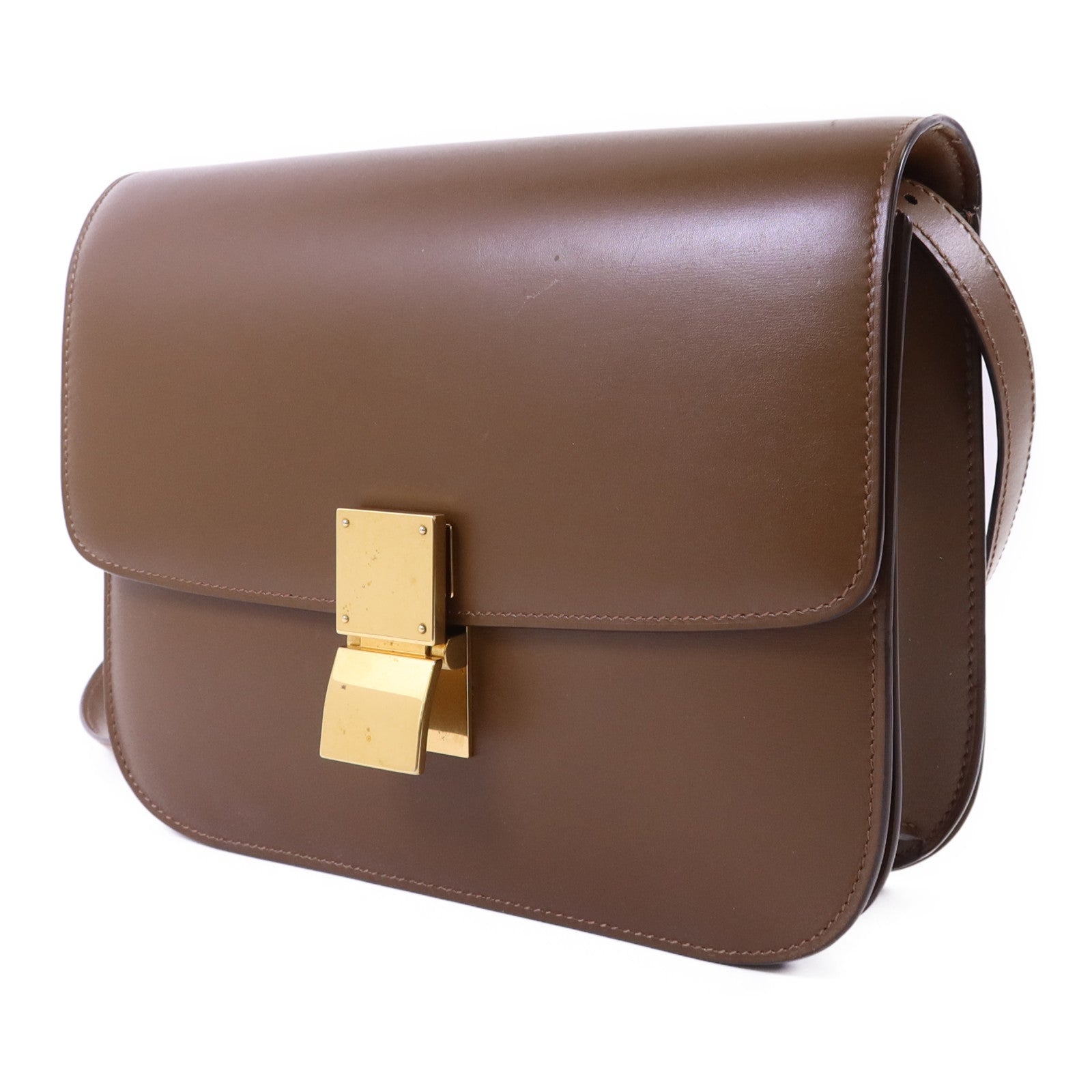 CELINE 牛皮皮革Classic Box金扣肩背袋