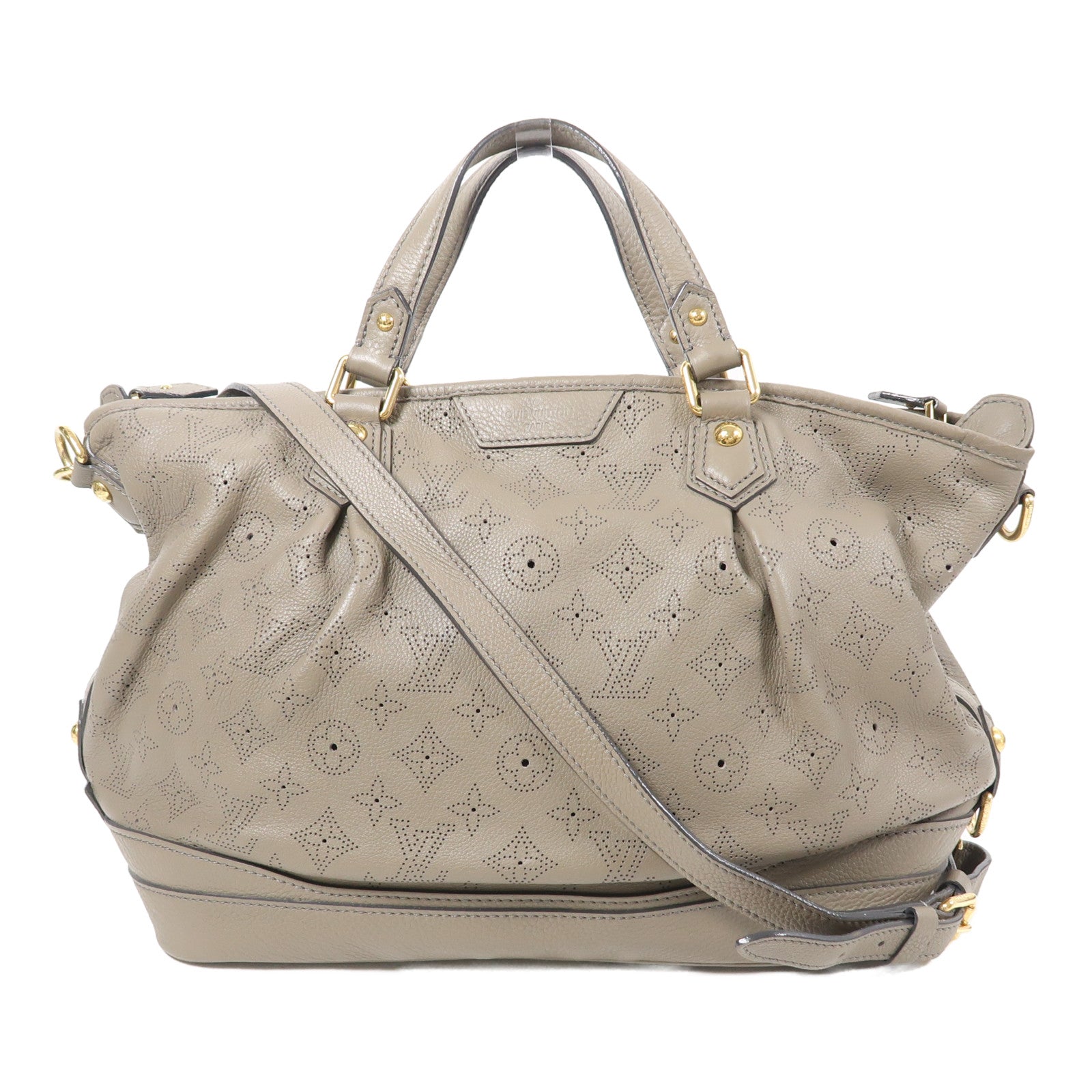 LOUIS VUITTON LV GHW Stella PM 2Way Shoulder Handbag Mahina M93175 Beige
