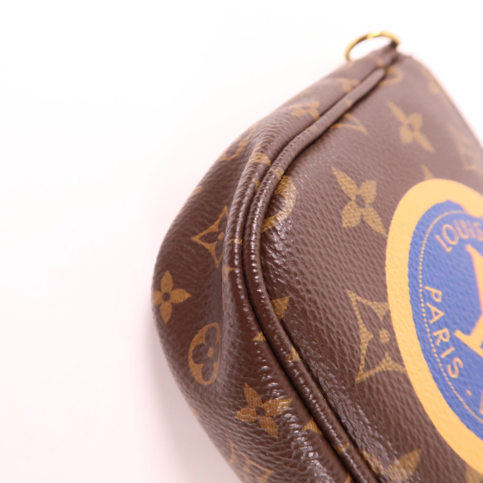 LOUIS VUITTON Monogram Multi Pochette Accessoires金扣手挽肩背兩用袋棕色