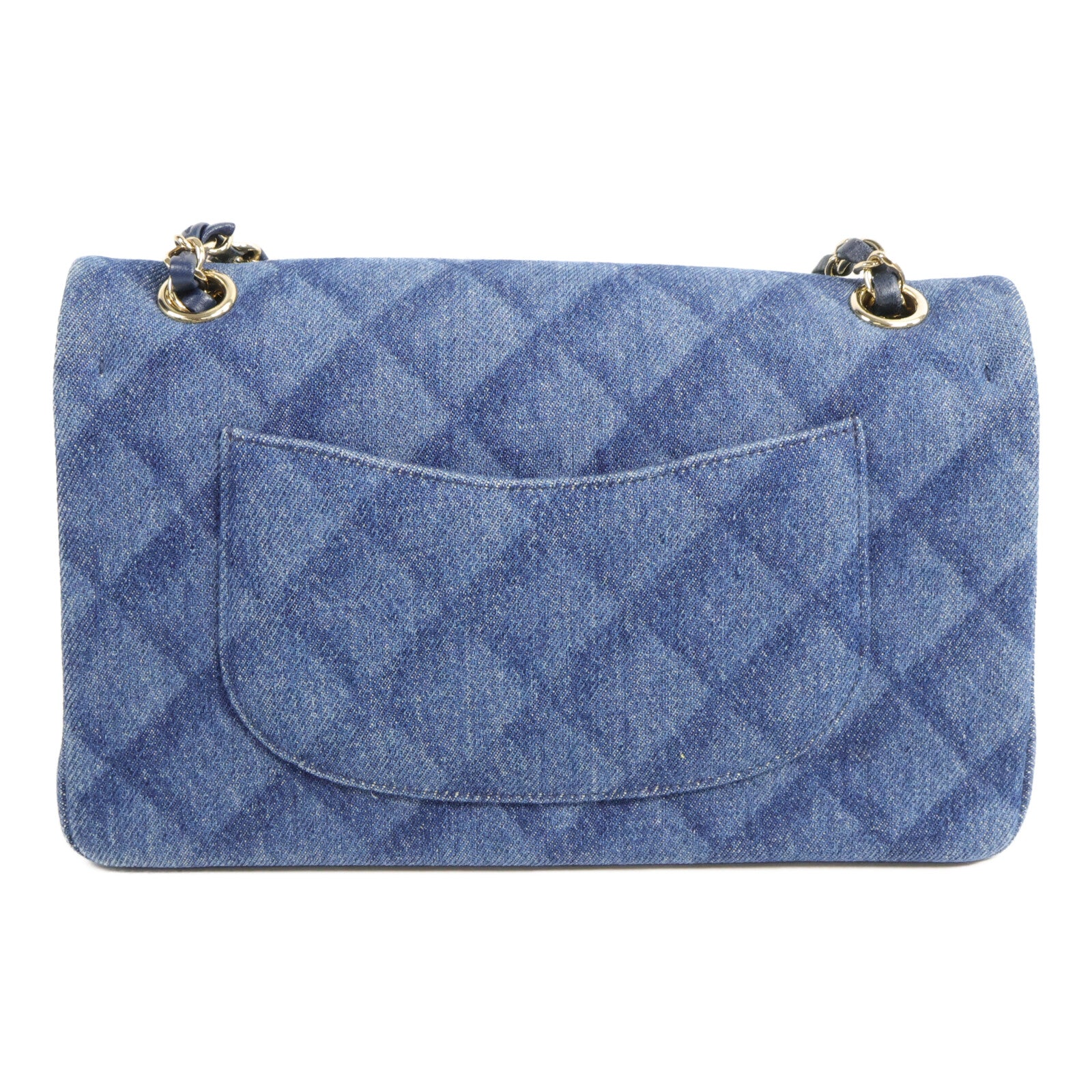 CHANEL 牛仔布Classic 25鏈帶肩背袋