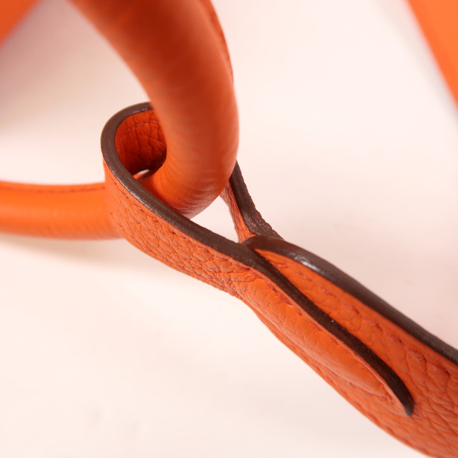 HERMES Clemence皮革Lindy 30銀扣手挽肩背兩用袋Feu