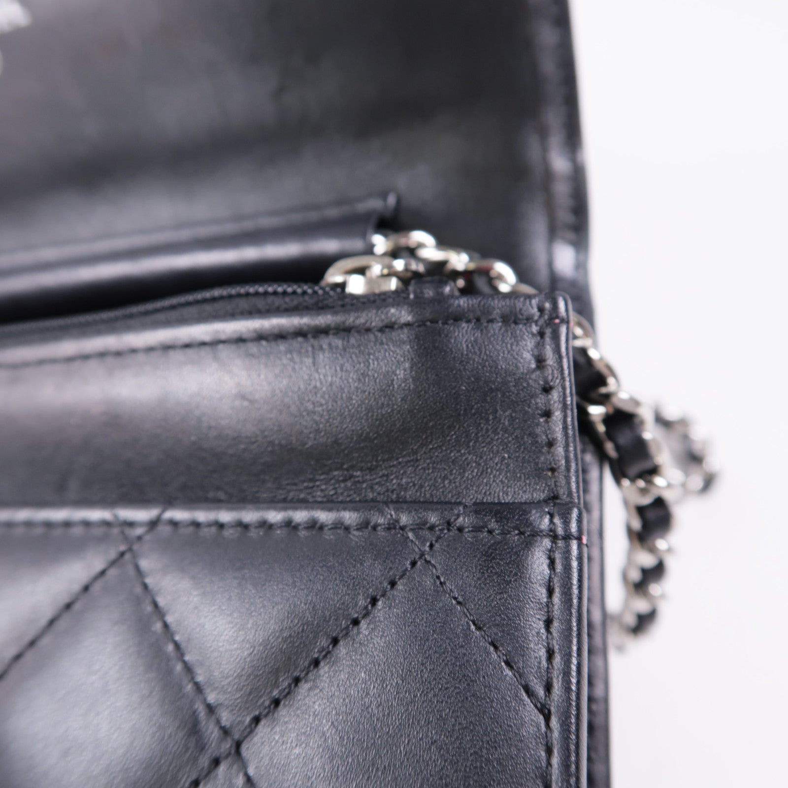 CHANEL【激減優惠】 牛皮皮革Cambon Wallet On Chain銀扣鏈帶肩背袋