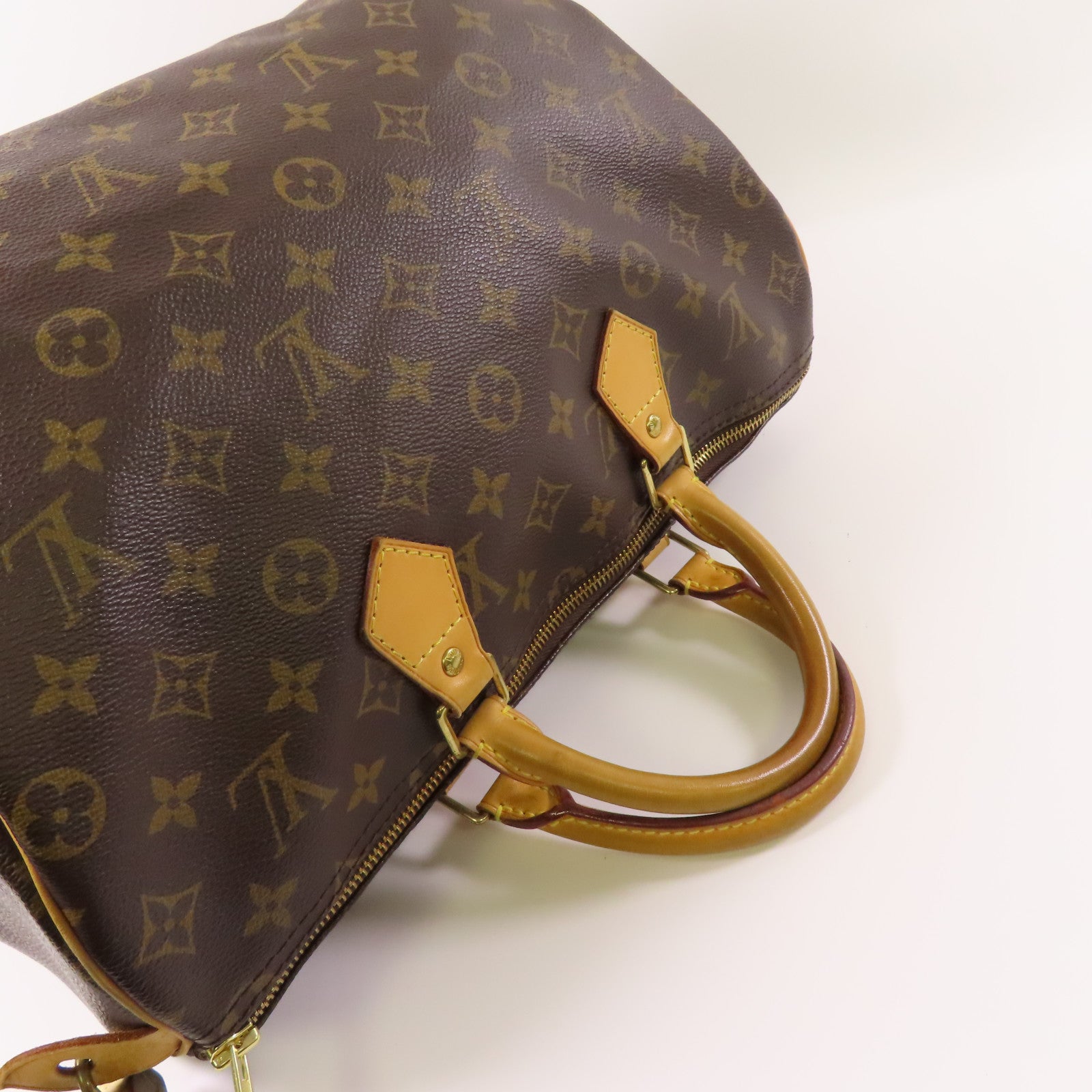 LOUIS VUITTON Monogram Speedy 35金扣手挽袋