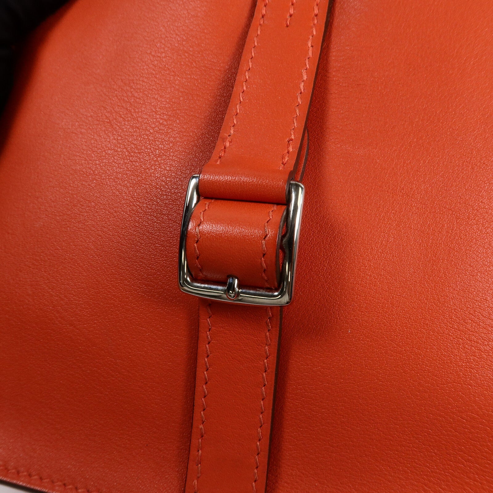 HERMES Swift皮革Mini Halzan手挽肩背兩用袋Rouge Tomate