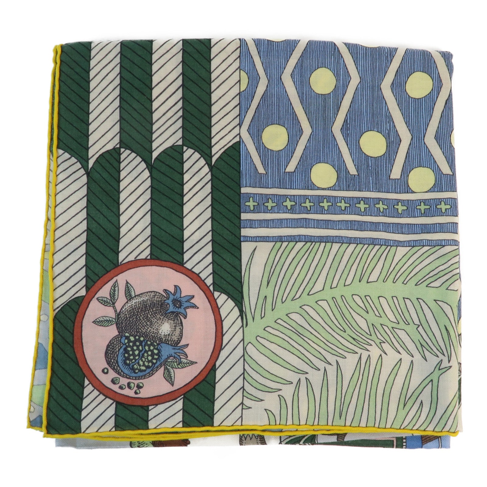 HERMES 羊絨Scarf圍巾Blue/Green