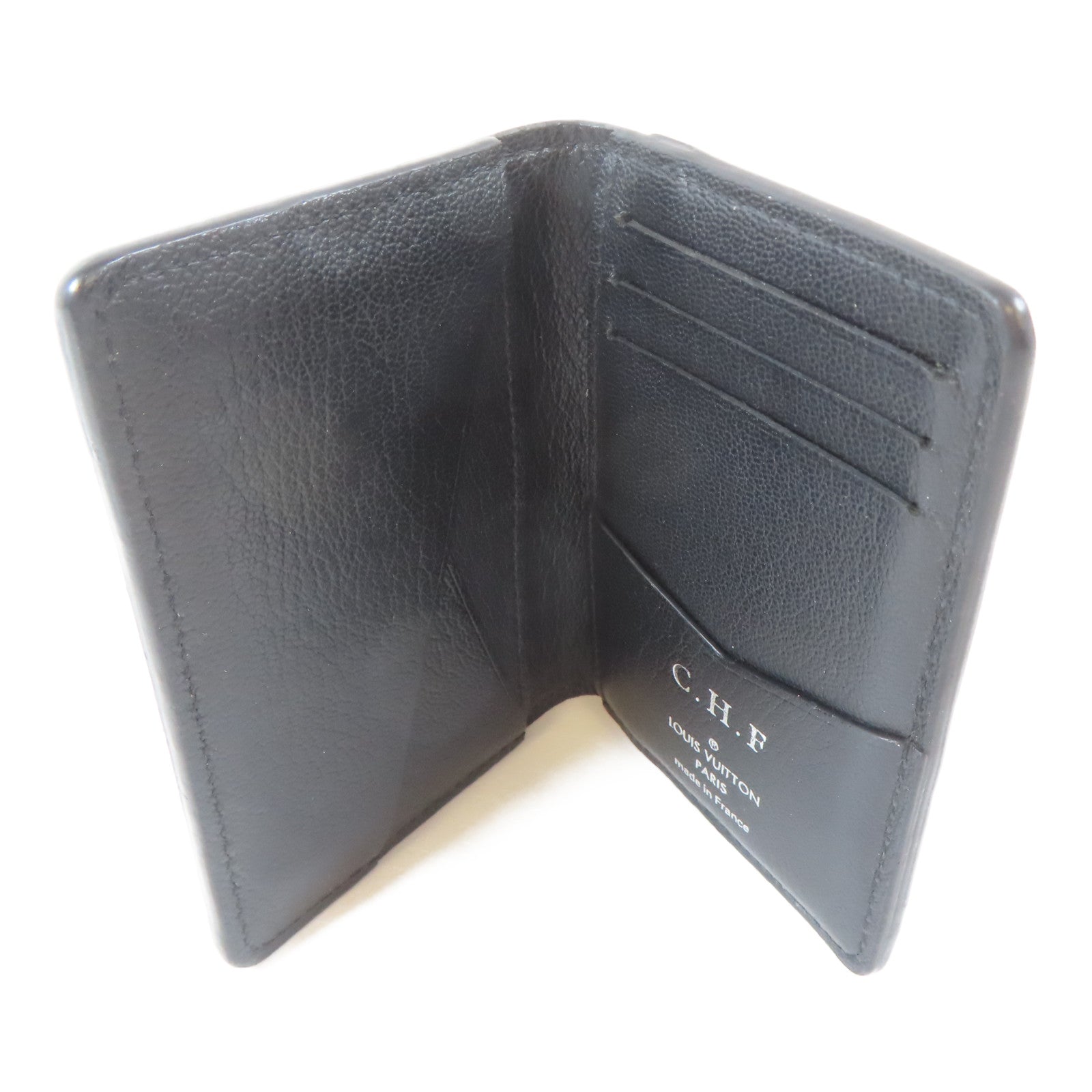 LOUIS VUITTON 牛皮皮革/鱷魚皮革/鴕鳥皮革Card Case卡片套黑色