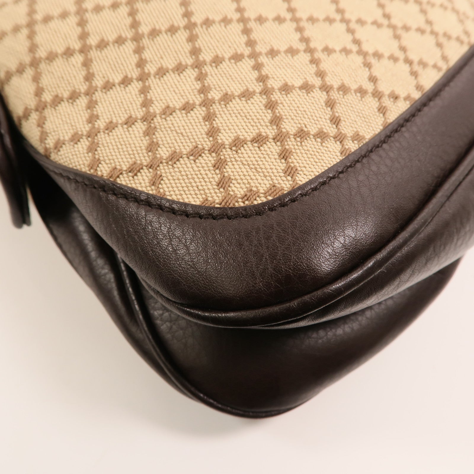 GUCCI 帆布Diamante 1973 Shoulder Bag金扣肩背袋