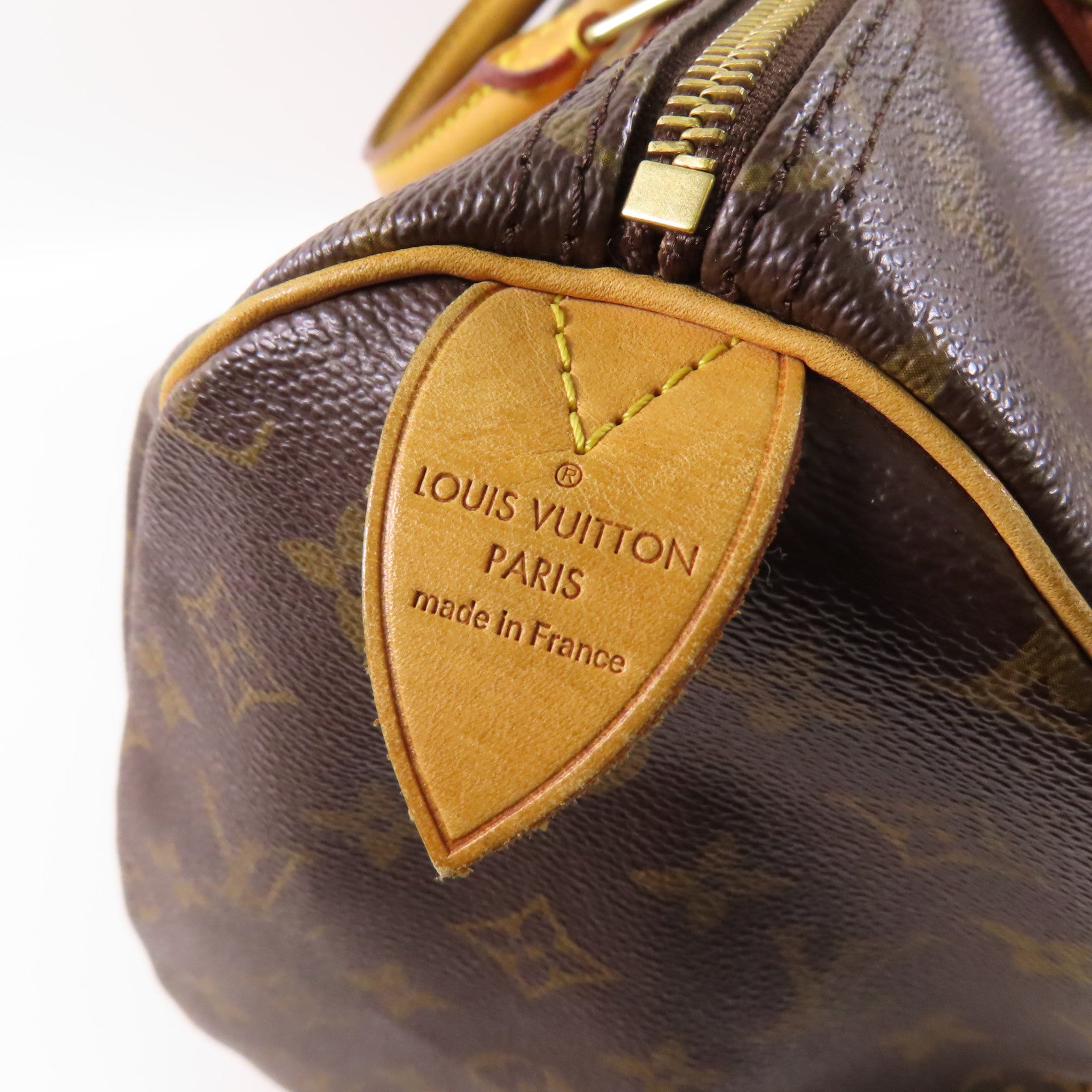 LOUIS VUITTON Monogram Speedy 35金扣手挽袋