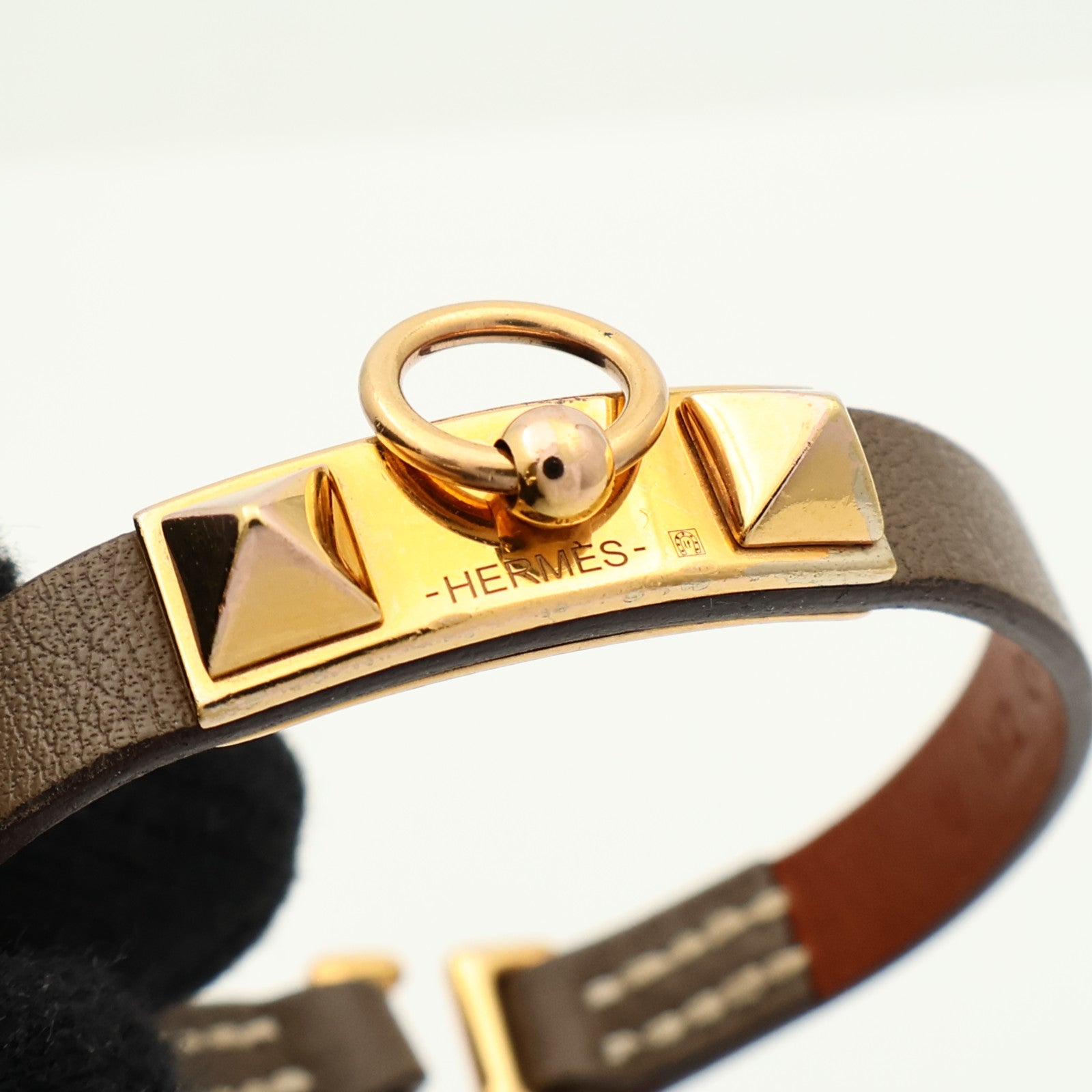 HERMES 【激減優惠】Swift皮革Rivale Mini金扣手鏈