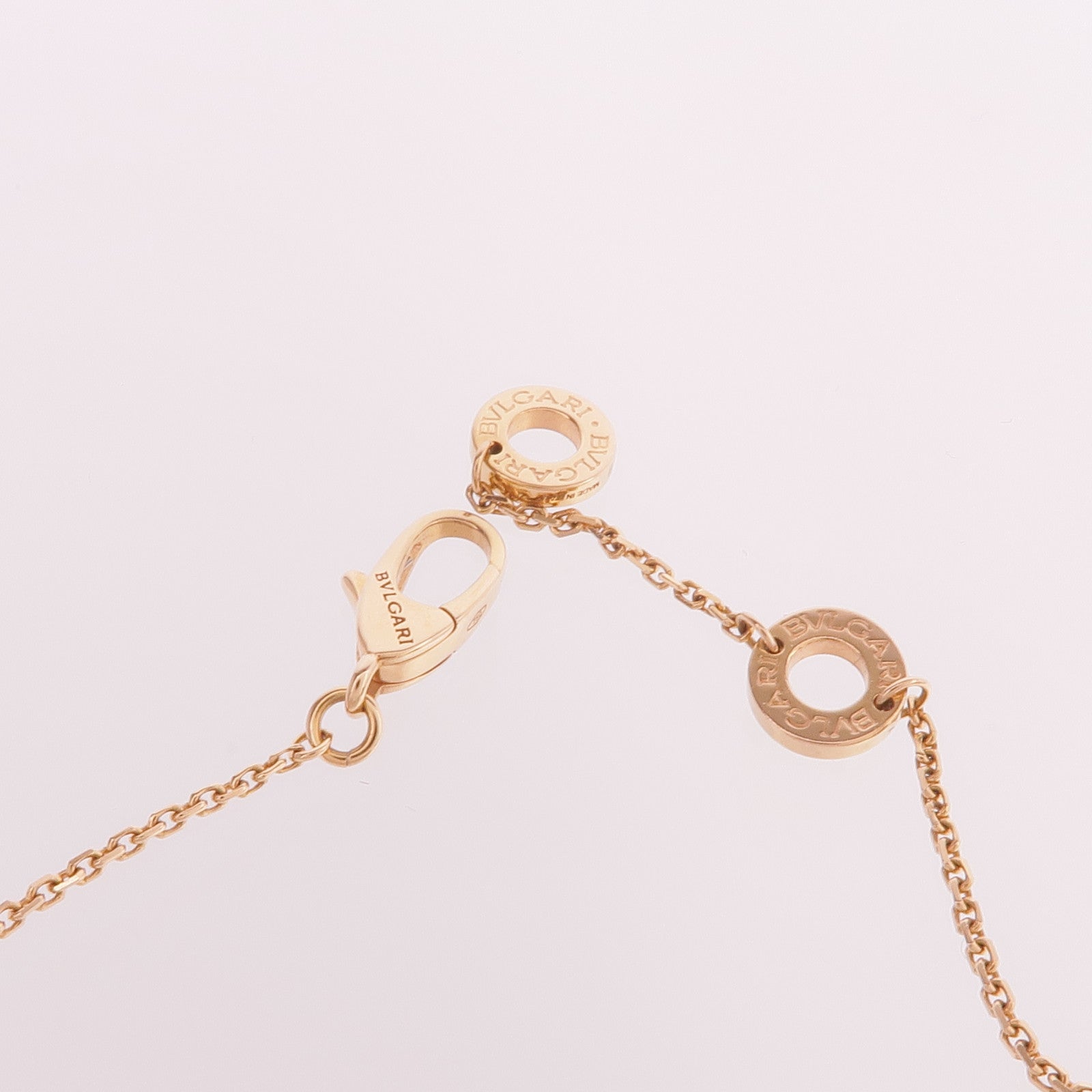 BVLGARI 18K玫瑰金Divina Necklace珍珠母貝/鑽石項鍊