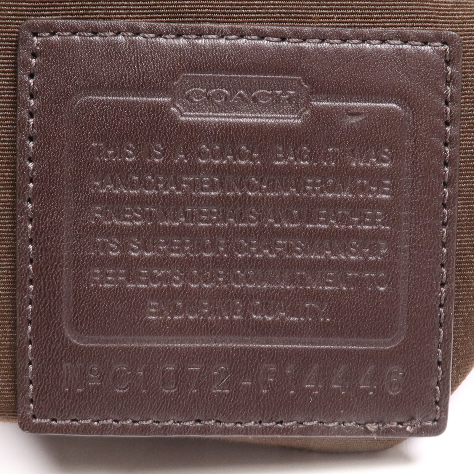 COACH 帆布Shoulder Bag銀扣肩背袋