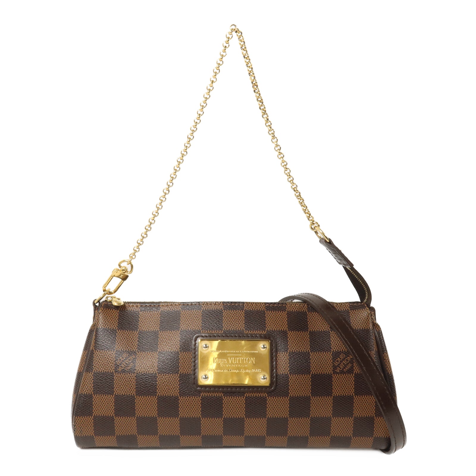 LOUIS VUITTON Damier Eva鏈帶手挽肩背兩用袋