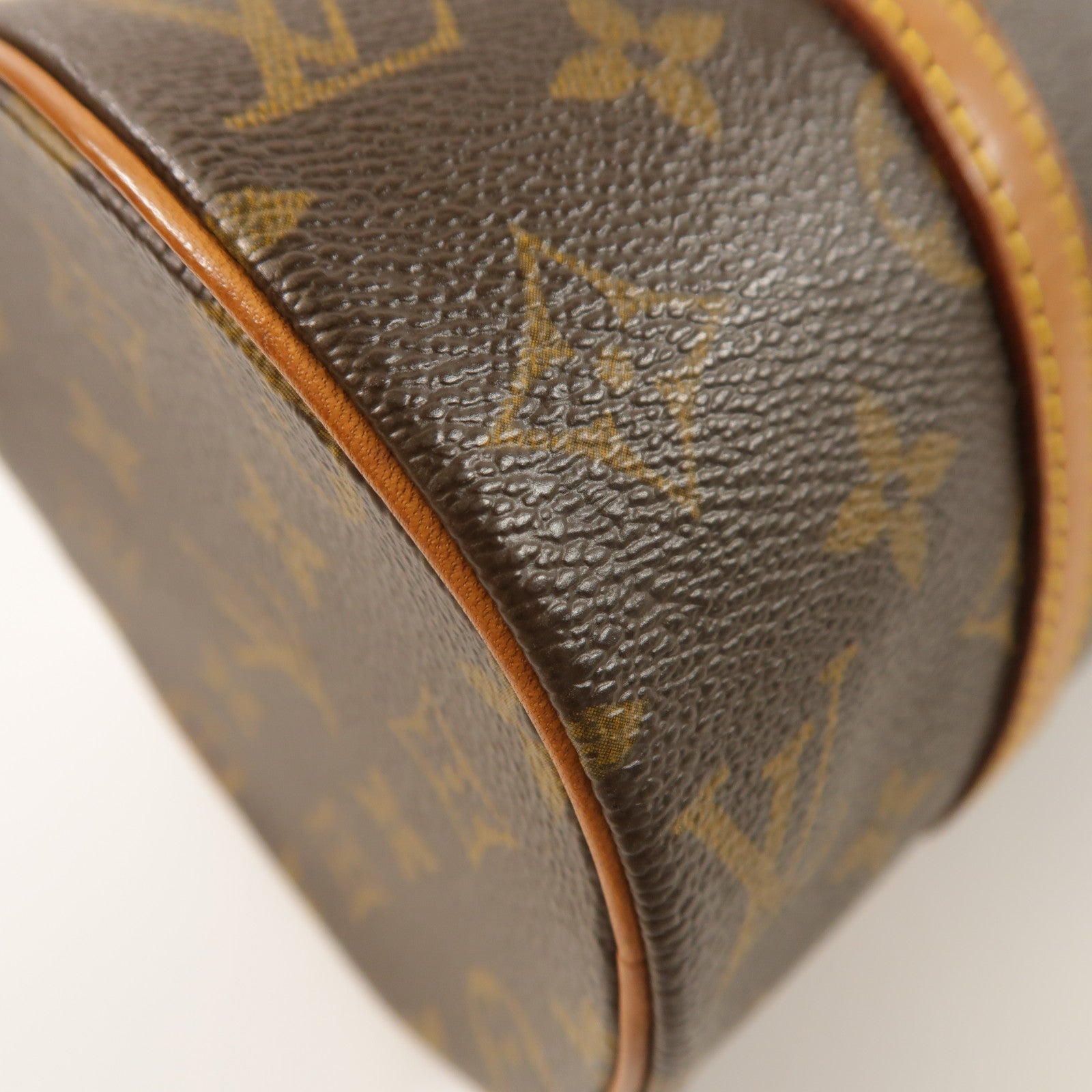 LOUIS VUITTON Monogram Papillon金扣手挽袋棕色