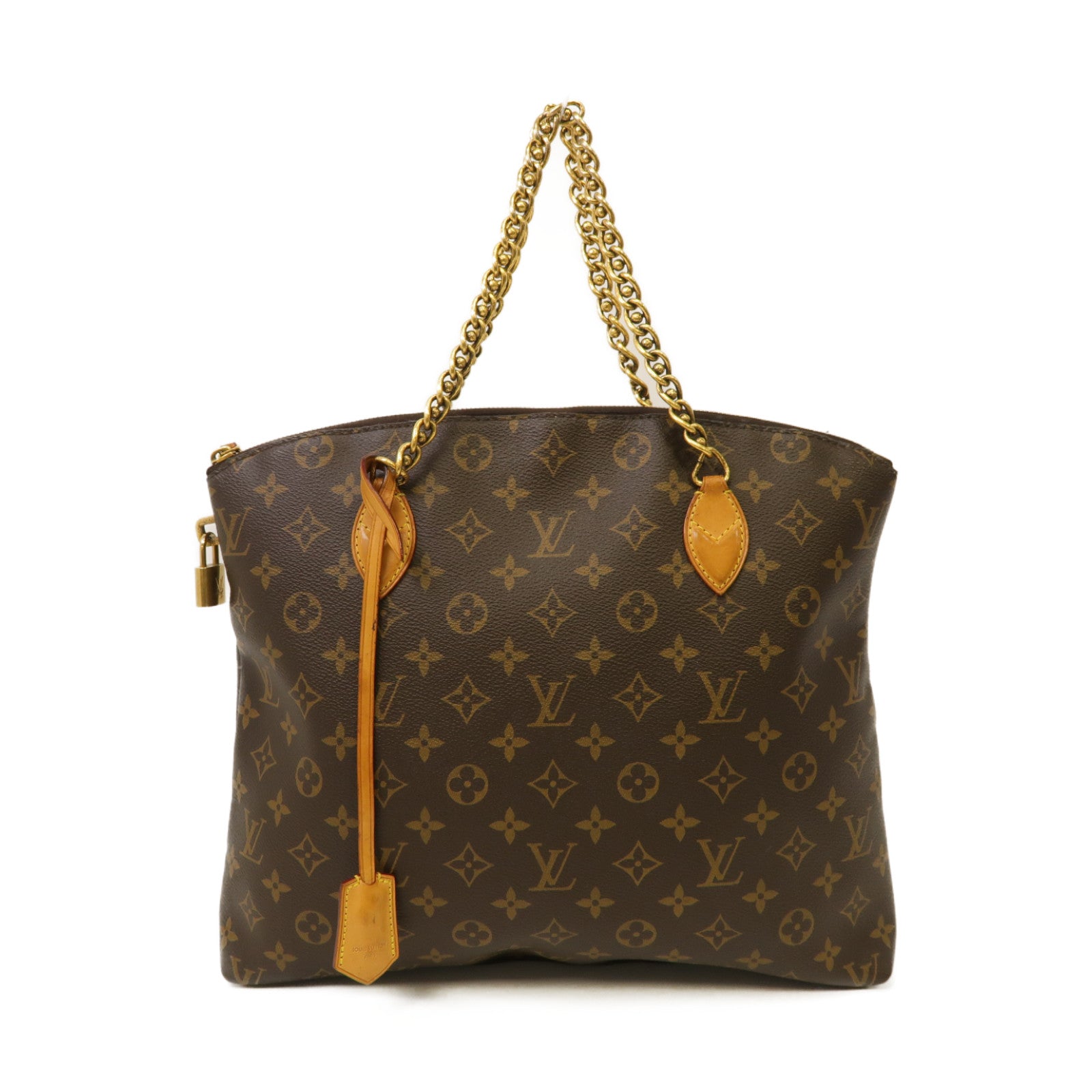 LOUIS VUITTON 【激減優惠】Monogram Lockit Chain金扣手挽袋啡色