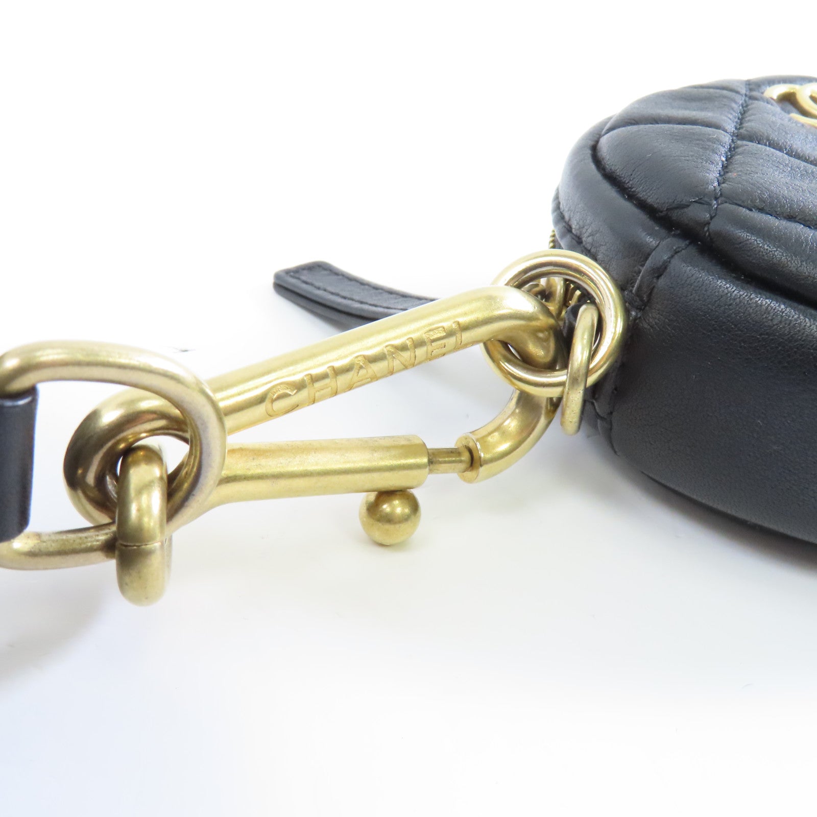 CHANEL 【激減優惠】菱格牛皮皮革Chain Shoulder Bag金扣鏈帶肩背袋黑色