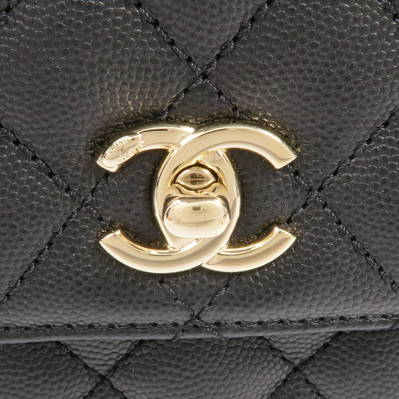 CHANEL 牛皮皮革CoCo Handle Small金扣手挽肩背兩用袋