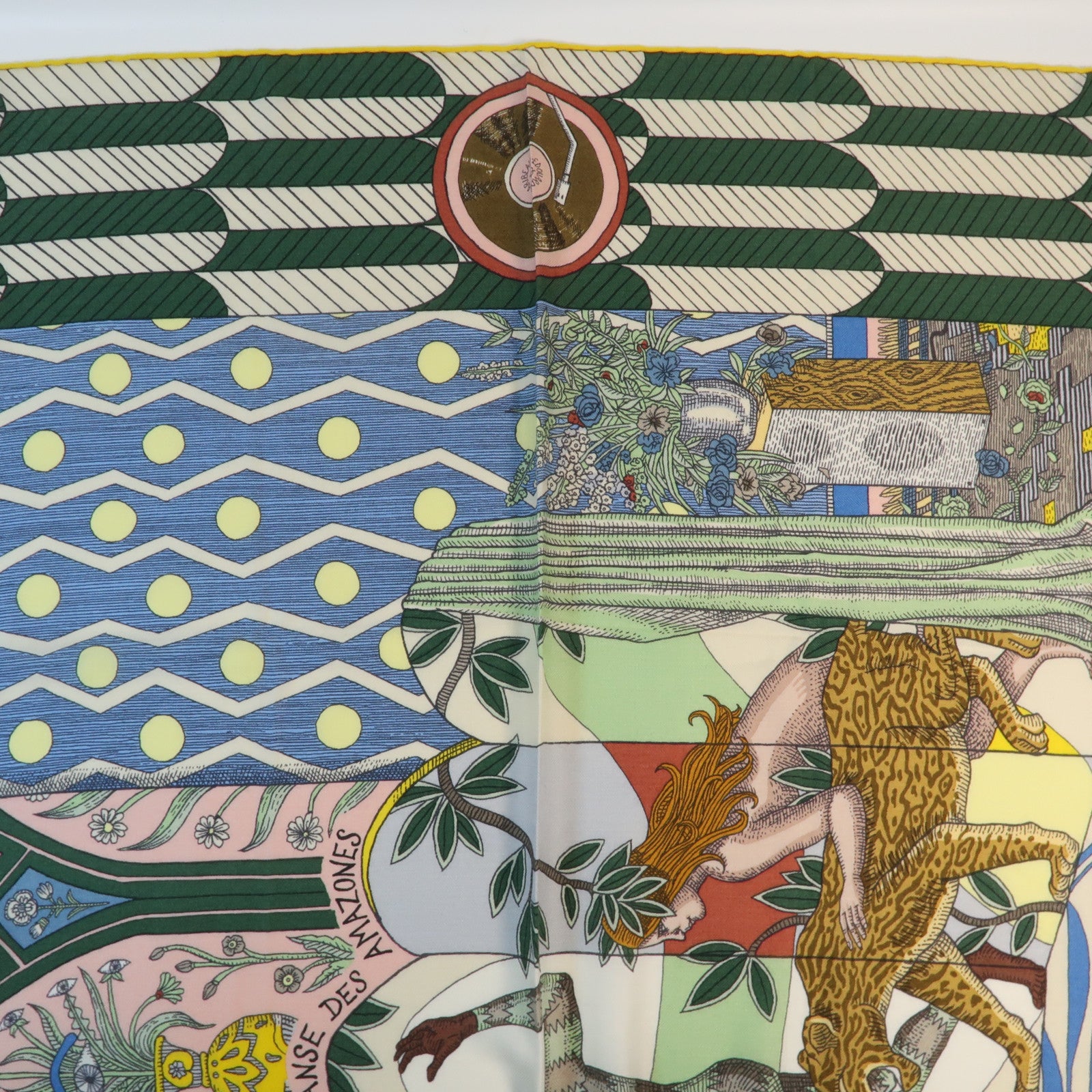 HERMES 羊絨Scarf圍巾Blue/Green