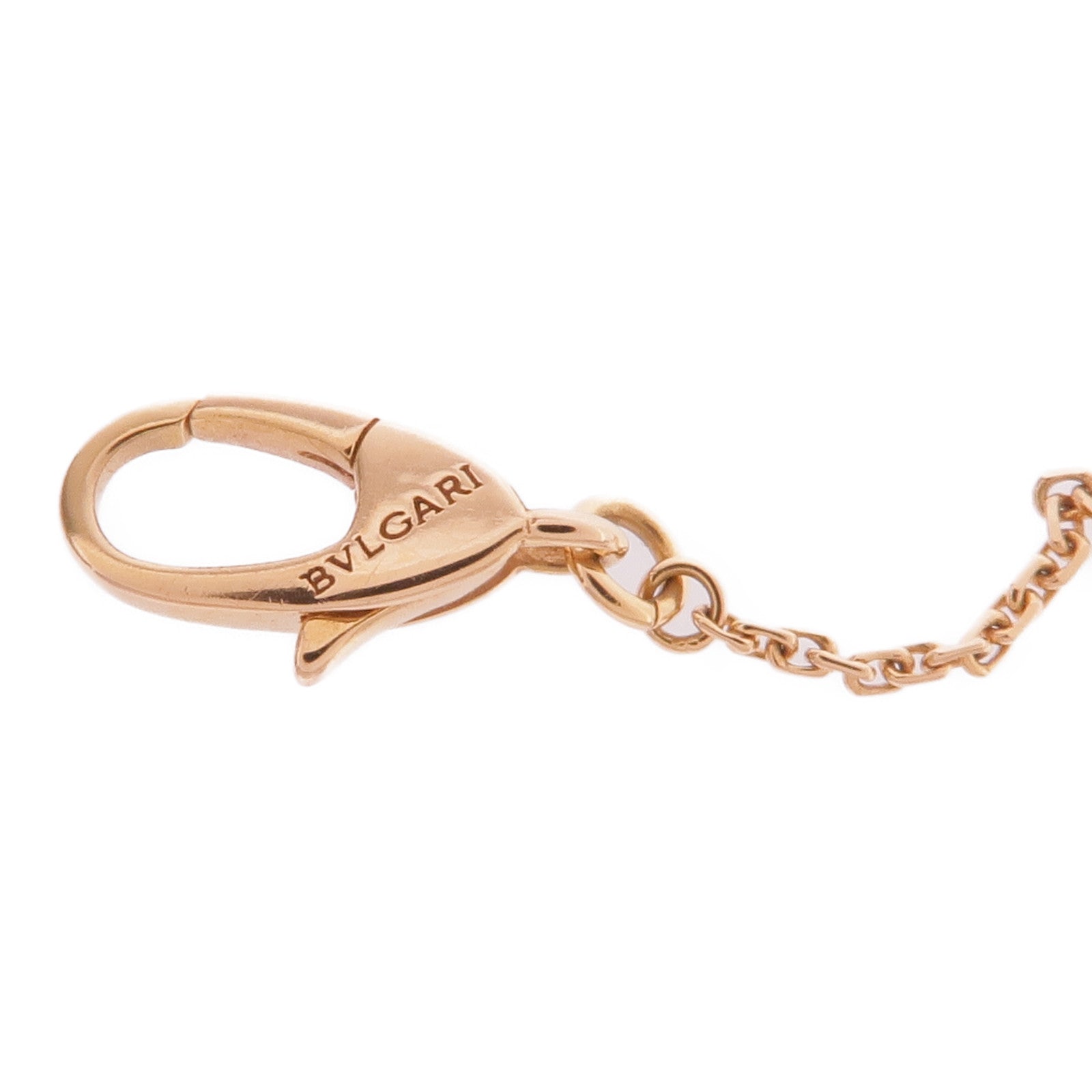 BVLGARI 18K玫瑰金Divina Necklace珍珠母貝/鑽石項鍊