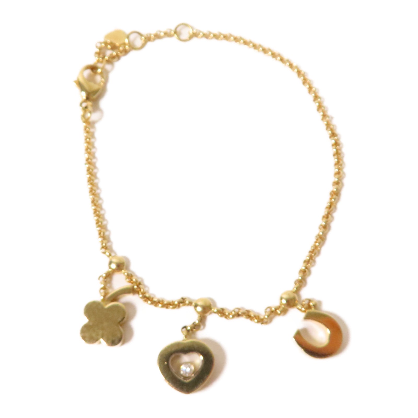 Chopard 18K玫瑰金Happy Diamond Bracelet手鏈