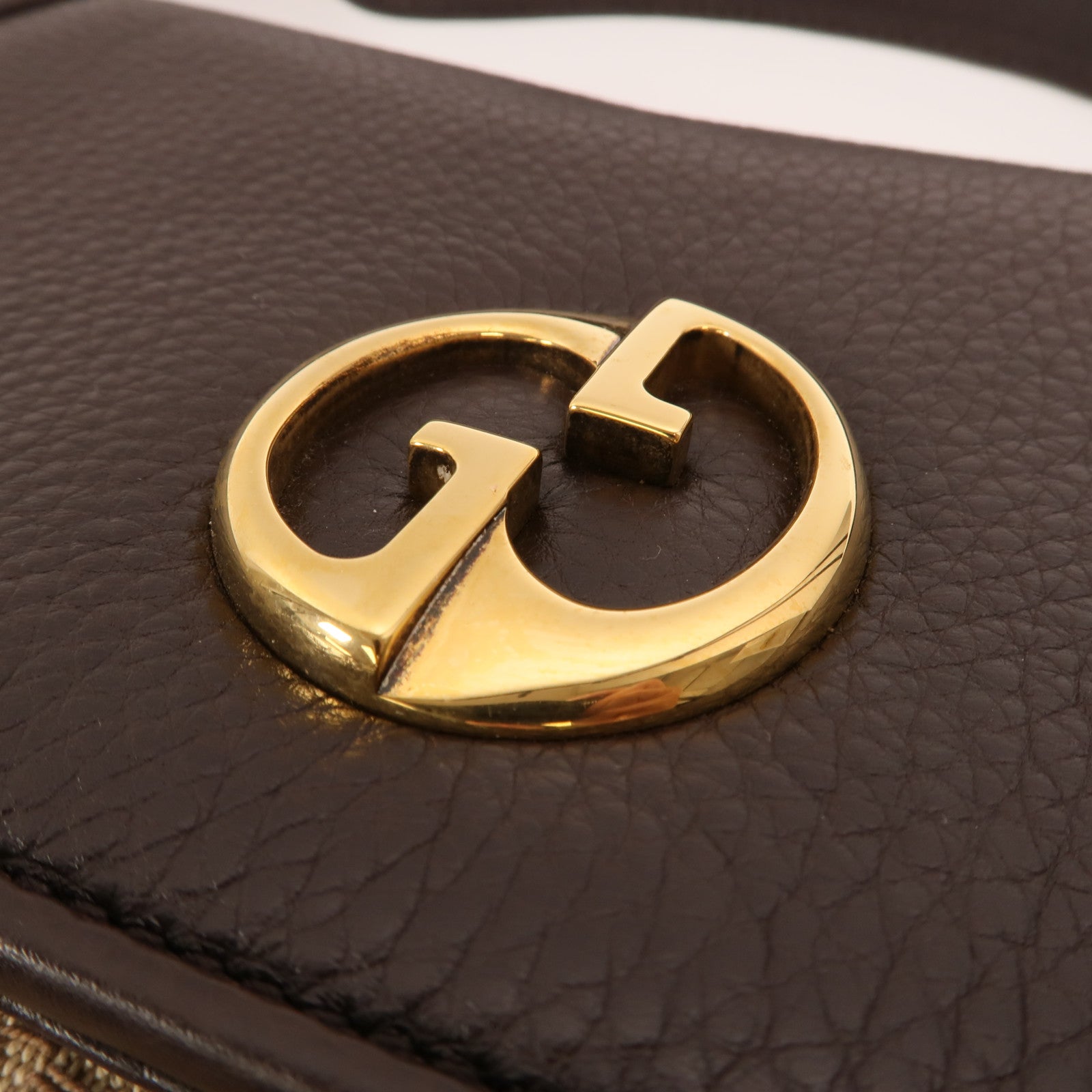 GUCCI 帆布Diamante 1973 Shoulder Bag金扣肩背袋