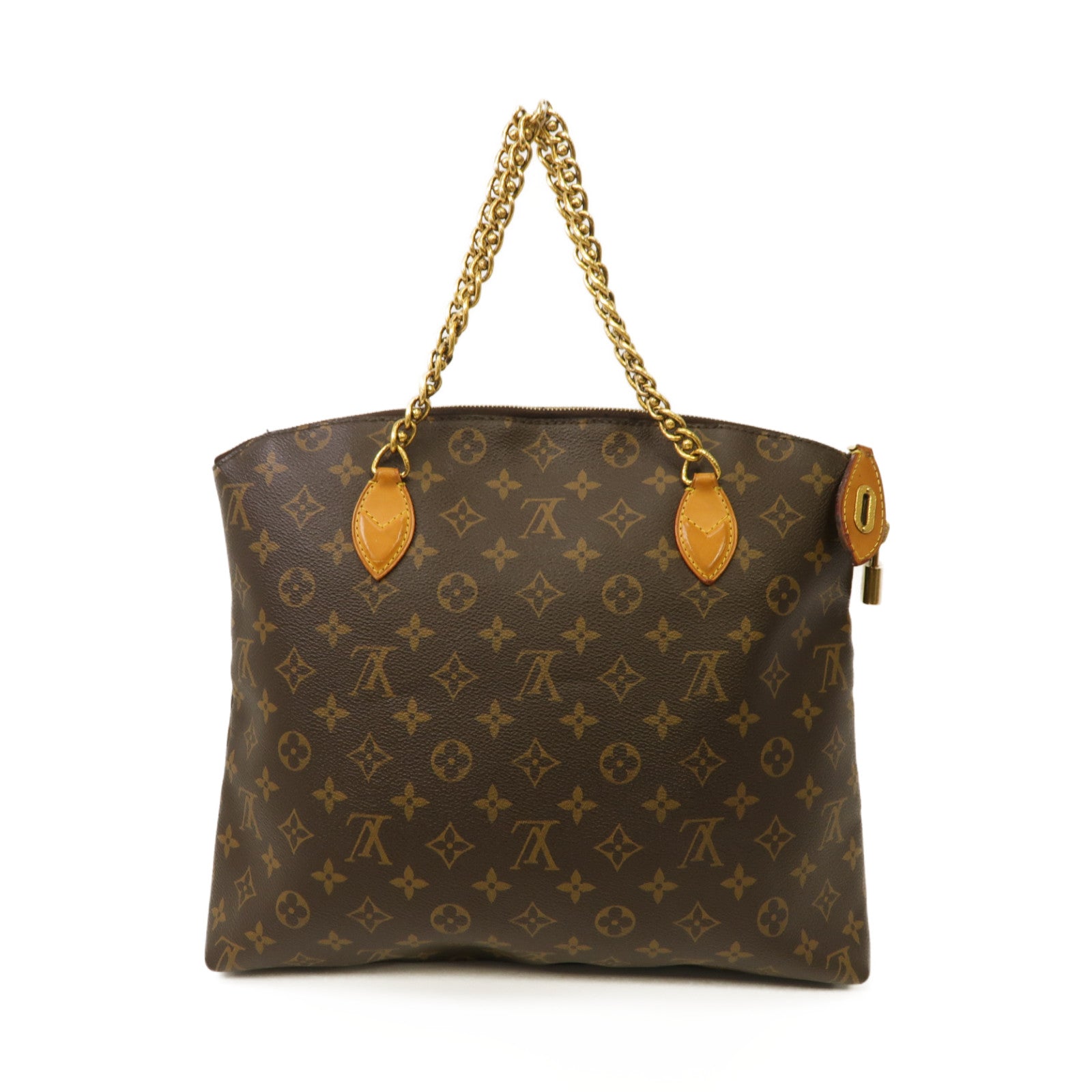 LOUIS VUITTON 【激減優惠】Monogram Lockit Chain金扣手挽袋啡色