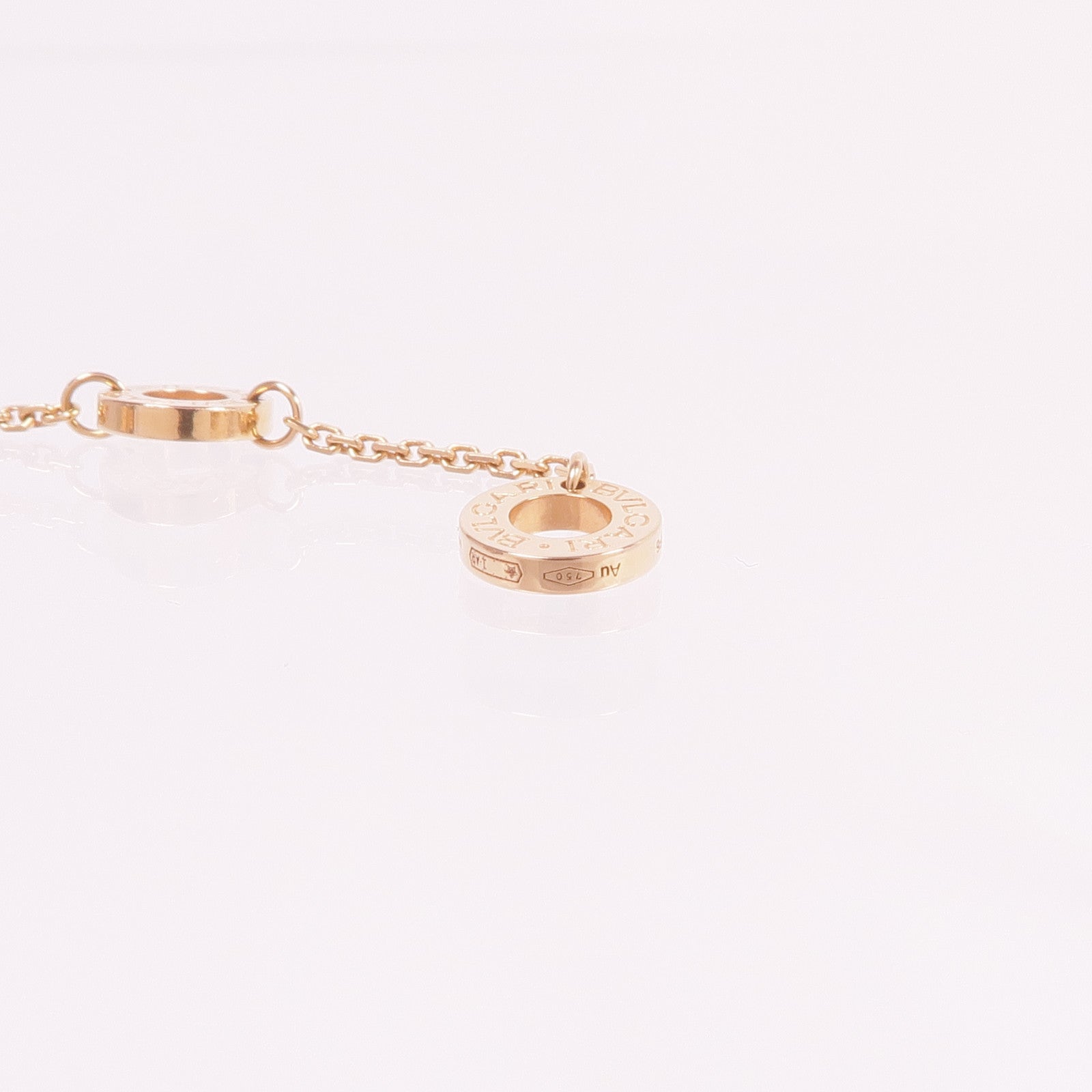 BVLGARI 18K玫瑰金Divina Necklace珍珠母貝/鑽石項鍊