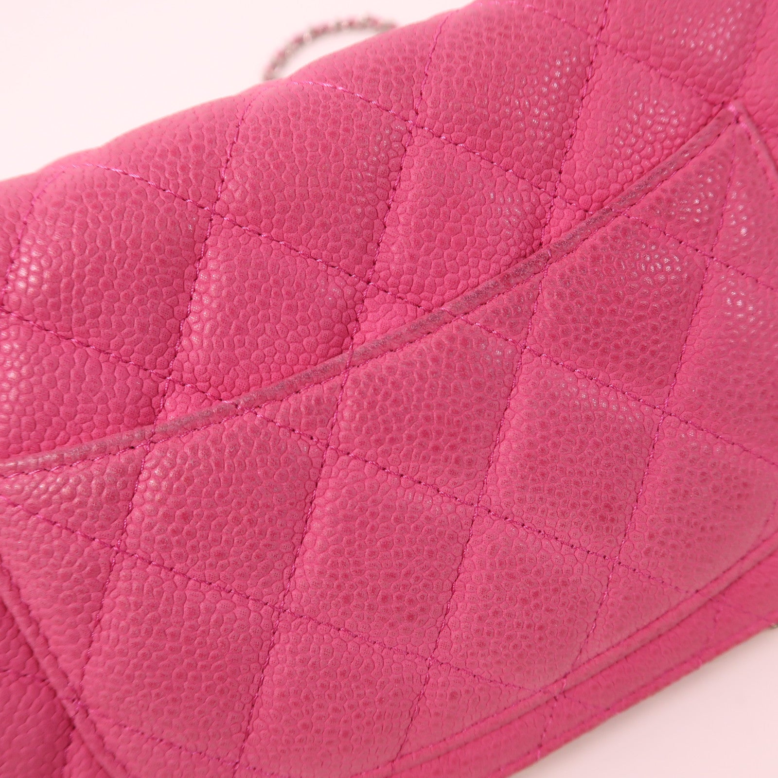 CHANEL 牛皮皮革WOC Wallet On Chain銀扣鏈帶肩背袋